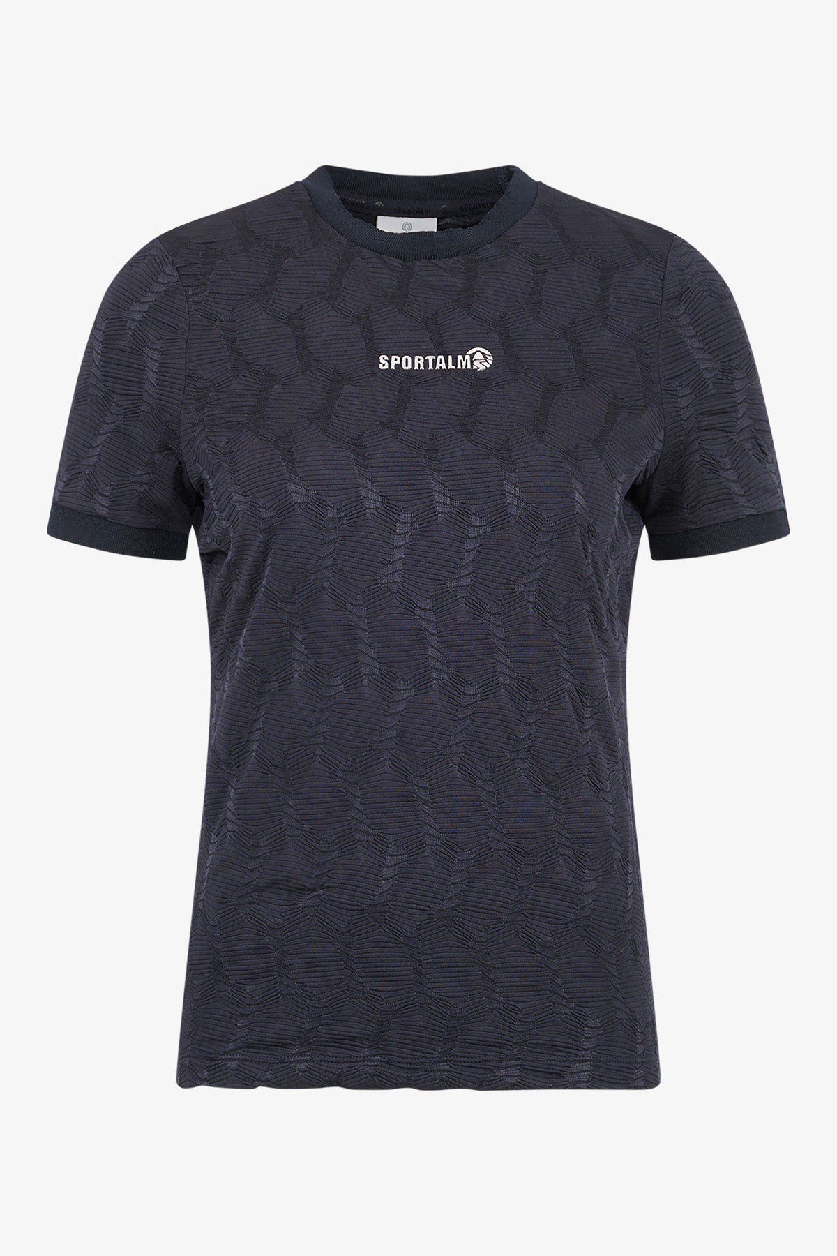 Logo印字幾何紋理圖案短袖T恤