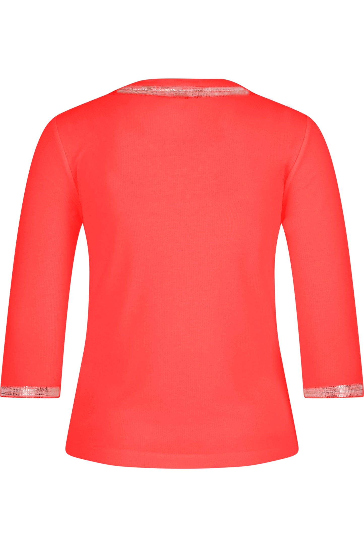 金屬色飾邊V領T恤