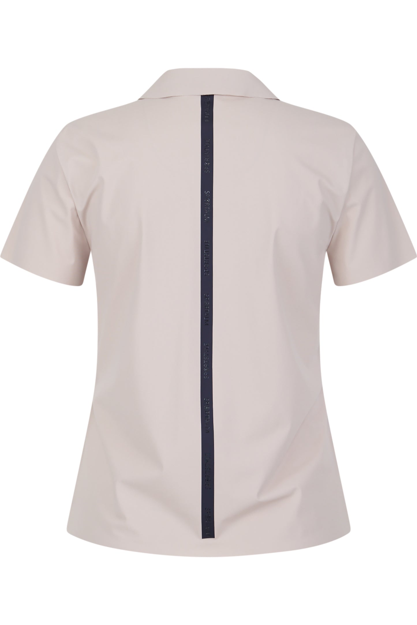 Logo提花饰边撞色翻领Polo恤