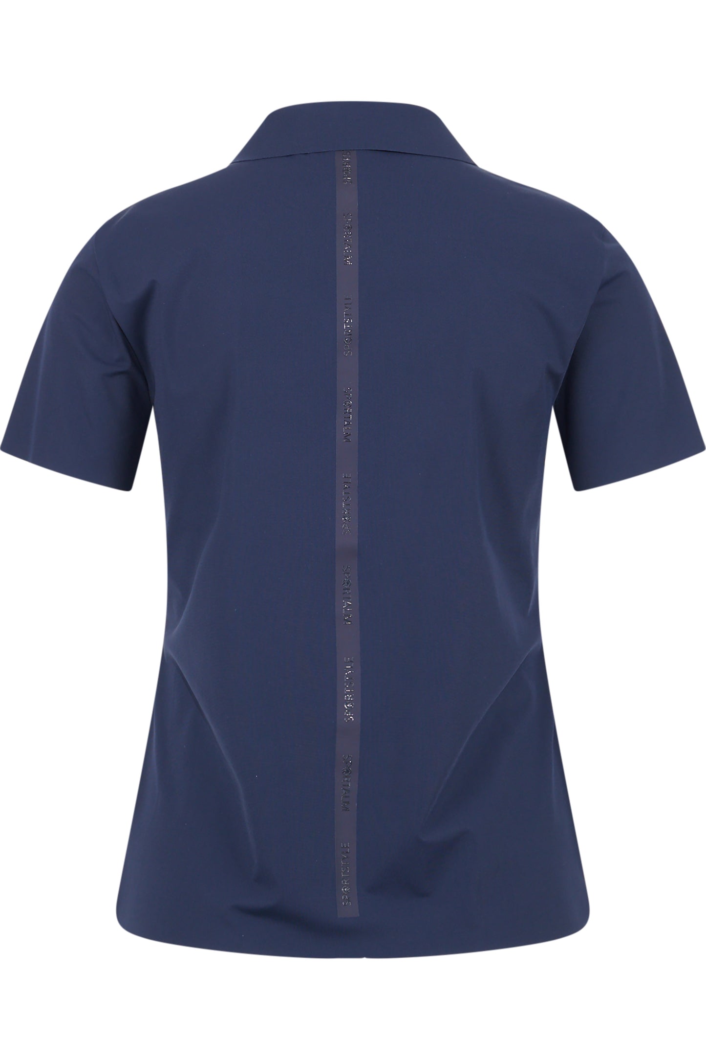 Logo提花饰边撞色翻领Polo恤