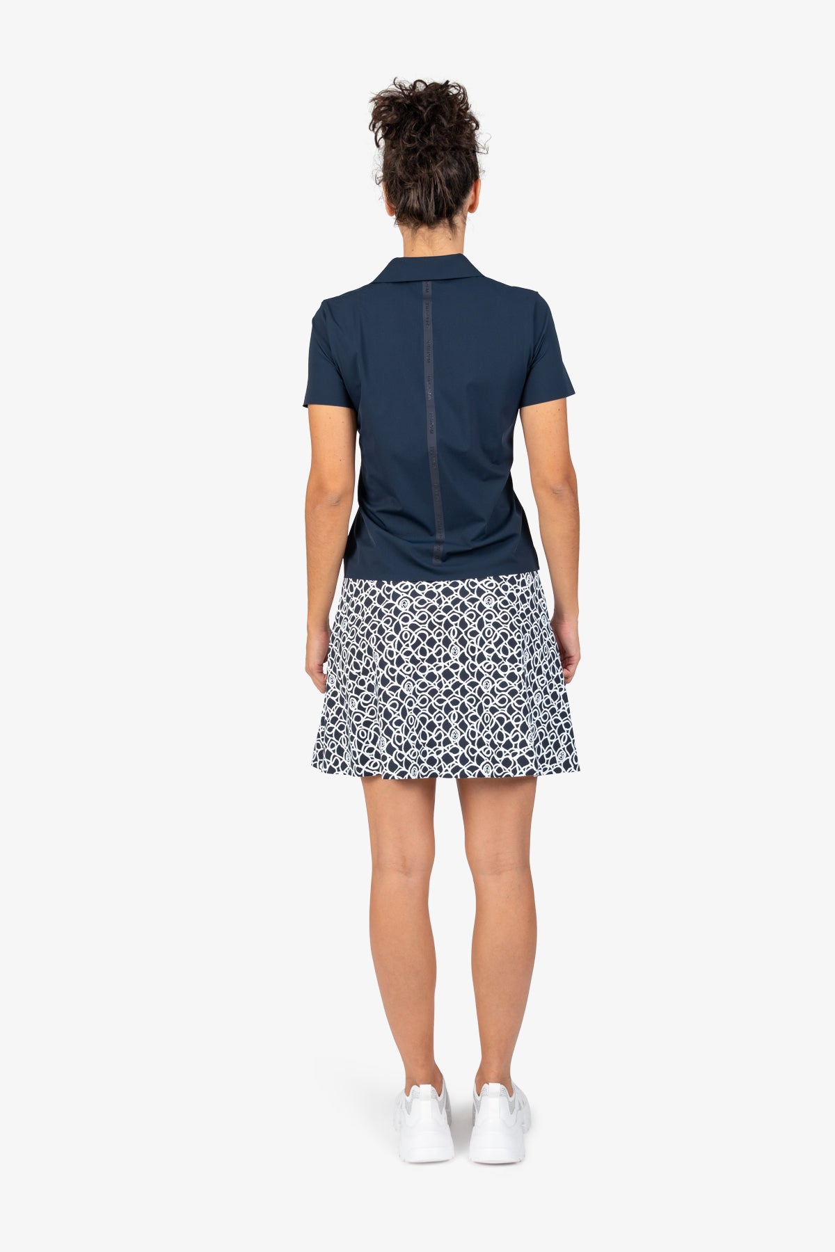 Logo提花饰边撞色翻领Polo恤