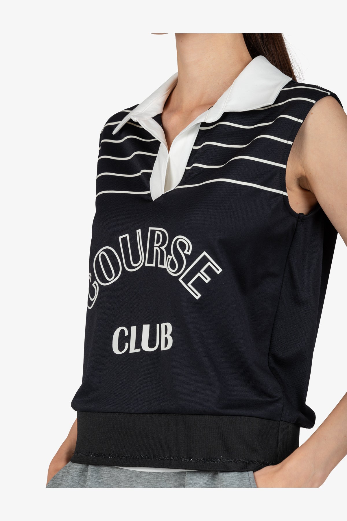 Pullunder with Shirt Collar