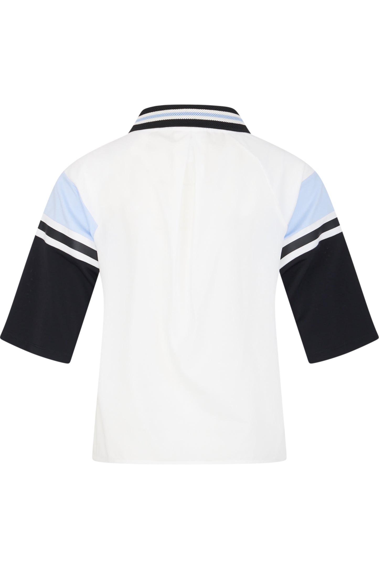 撞色条纹印字Polo恤