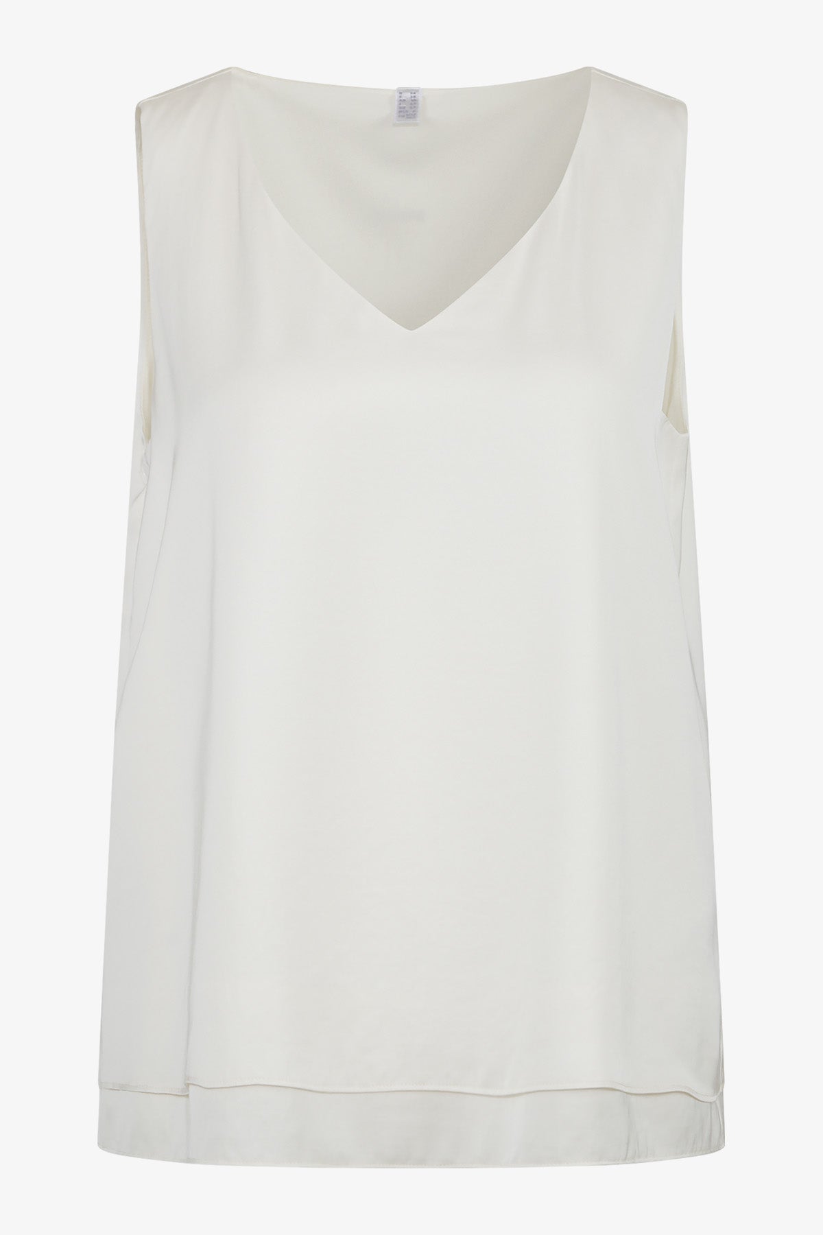 V领双层无袖上衣