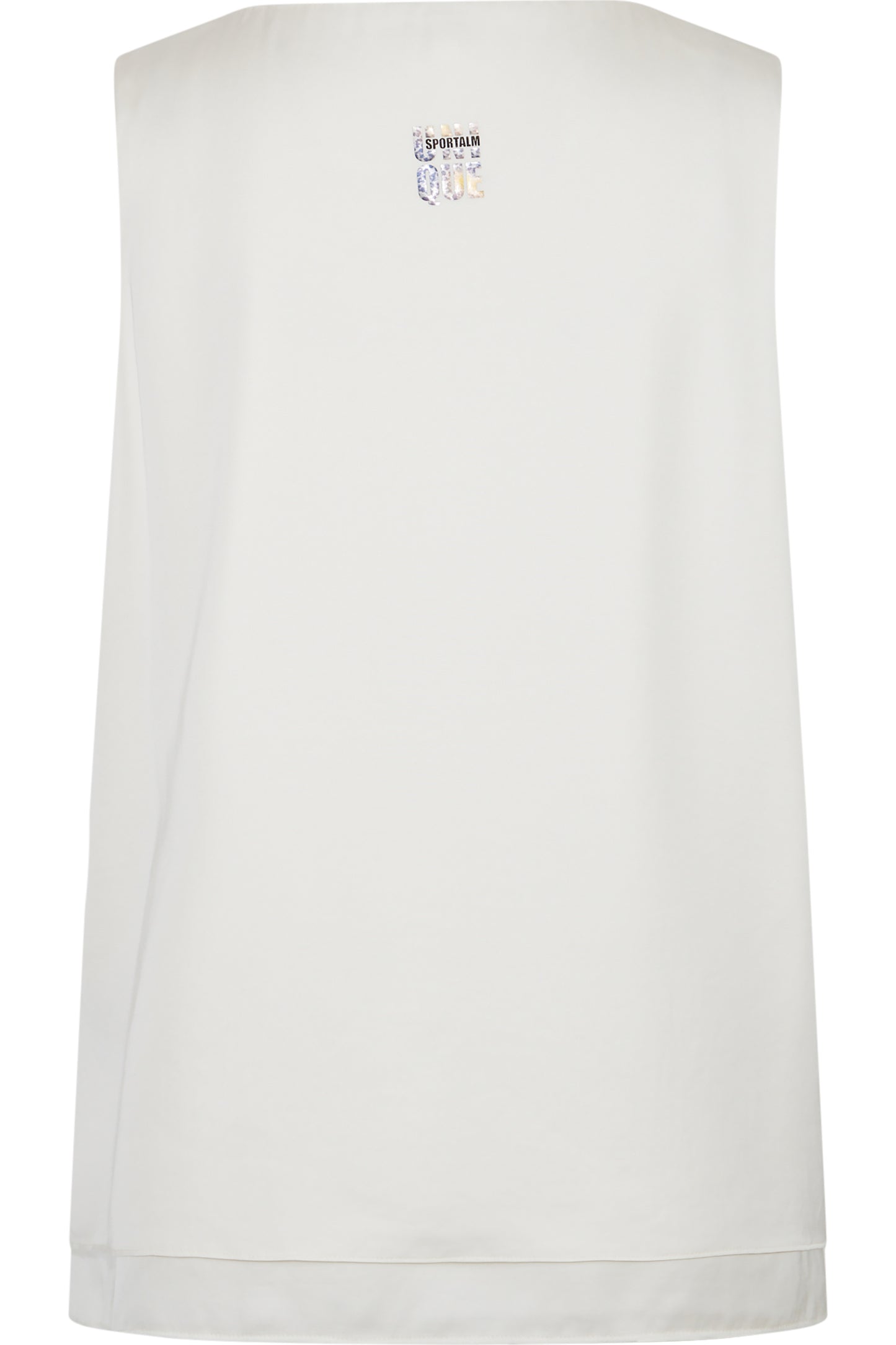 V领双层无袖上衣