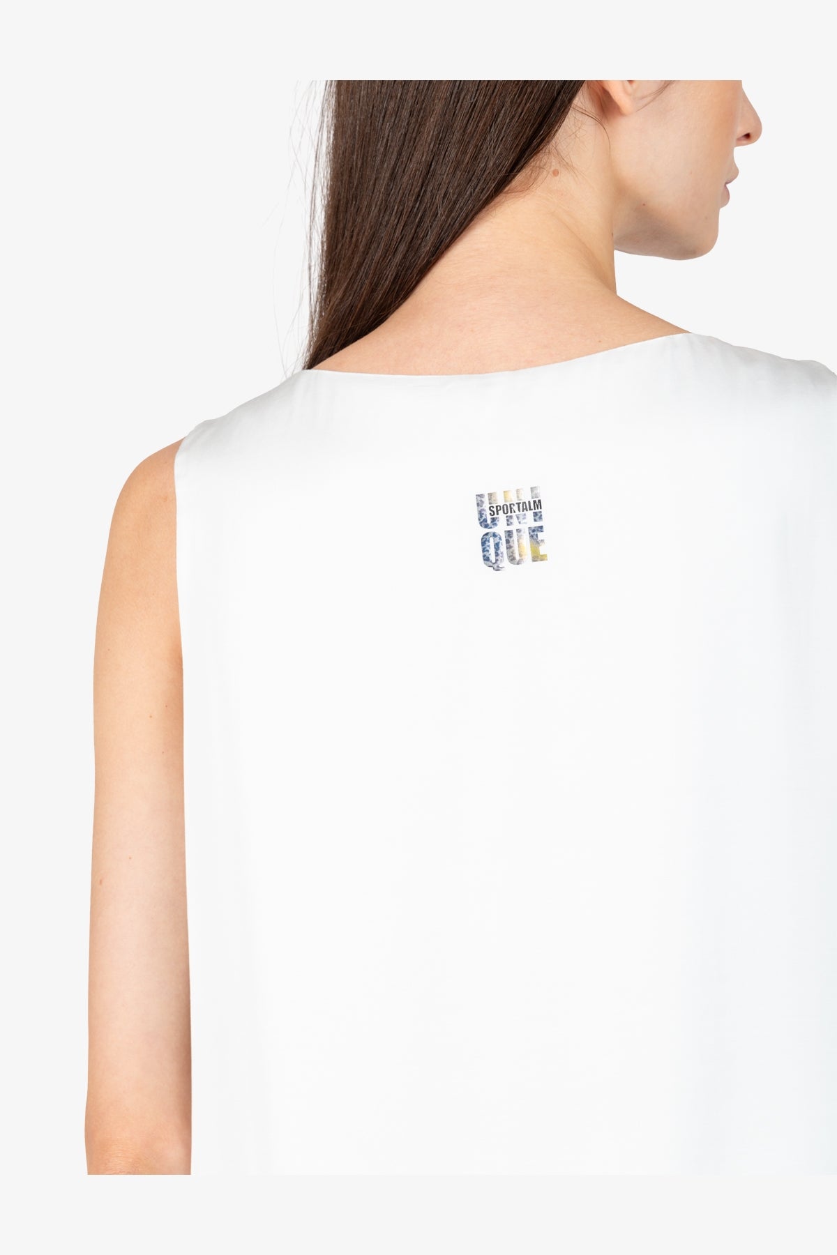 V领双层无袖上衣