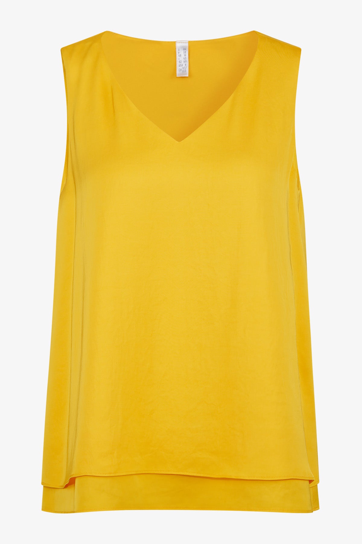 V领双层无袖上衣