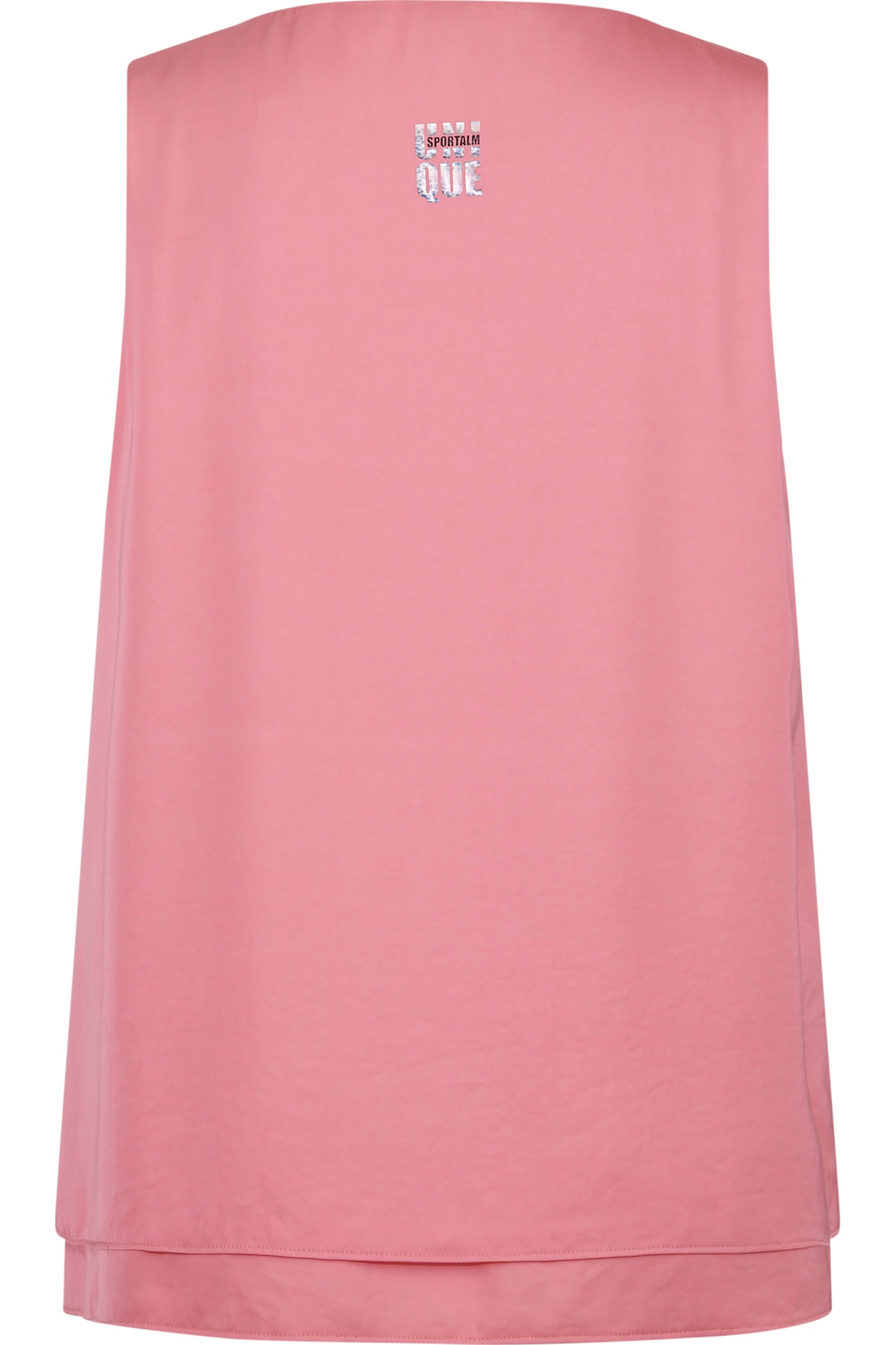 V领双层无袖上衣