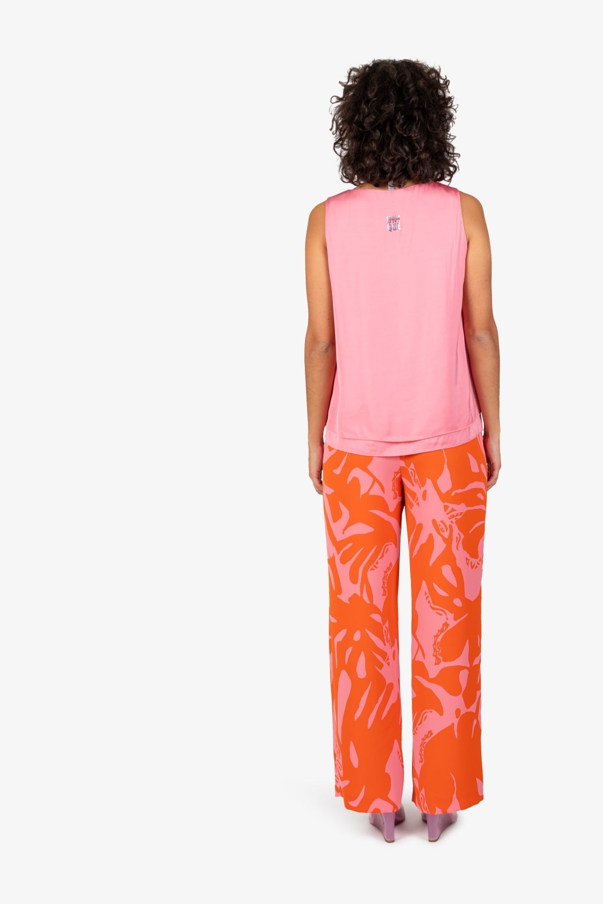 V领双层无袖上衣