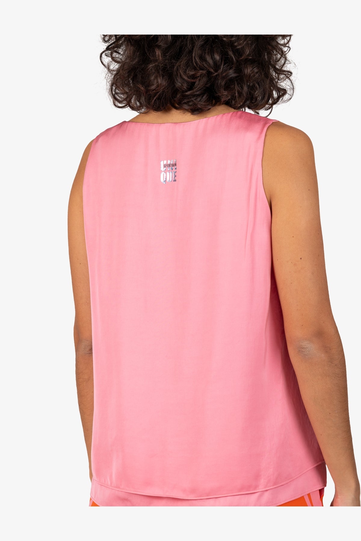 V领双层无袖上衣