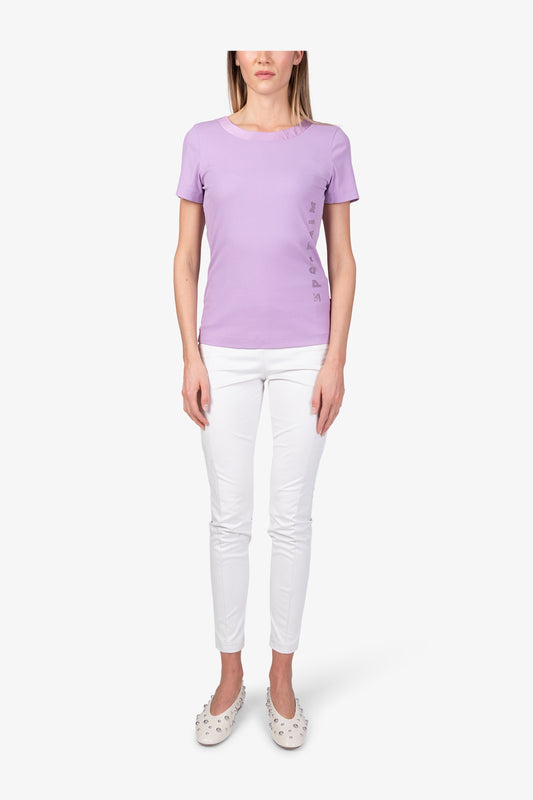 Short-sleeved Shirt in Satin Fabric