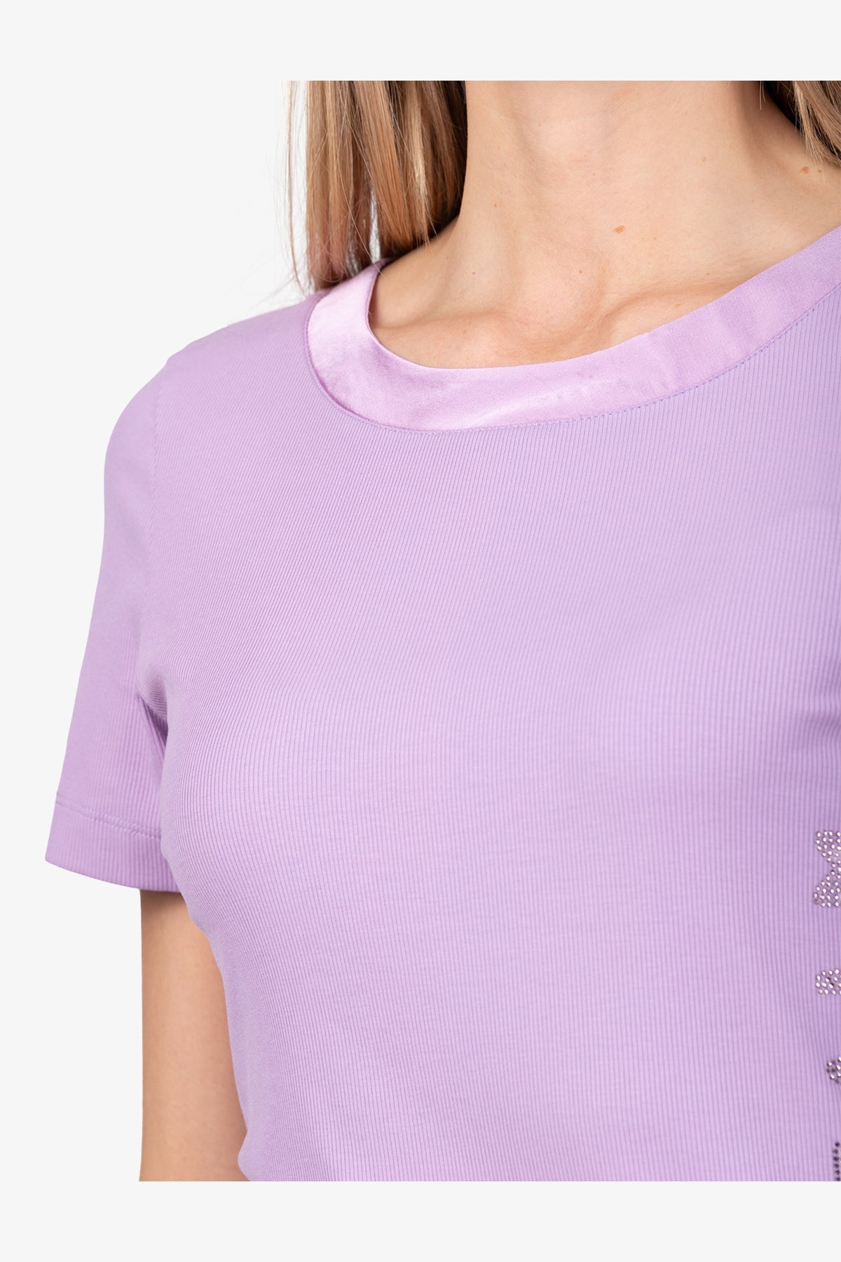 水鑽Logo圓領短袖T恤