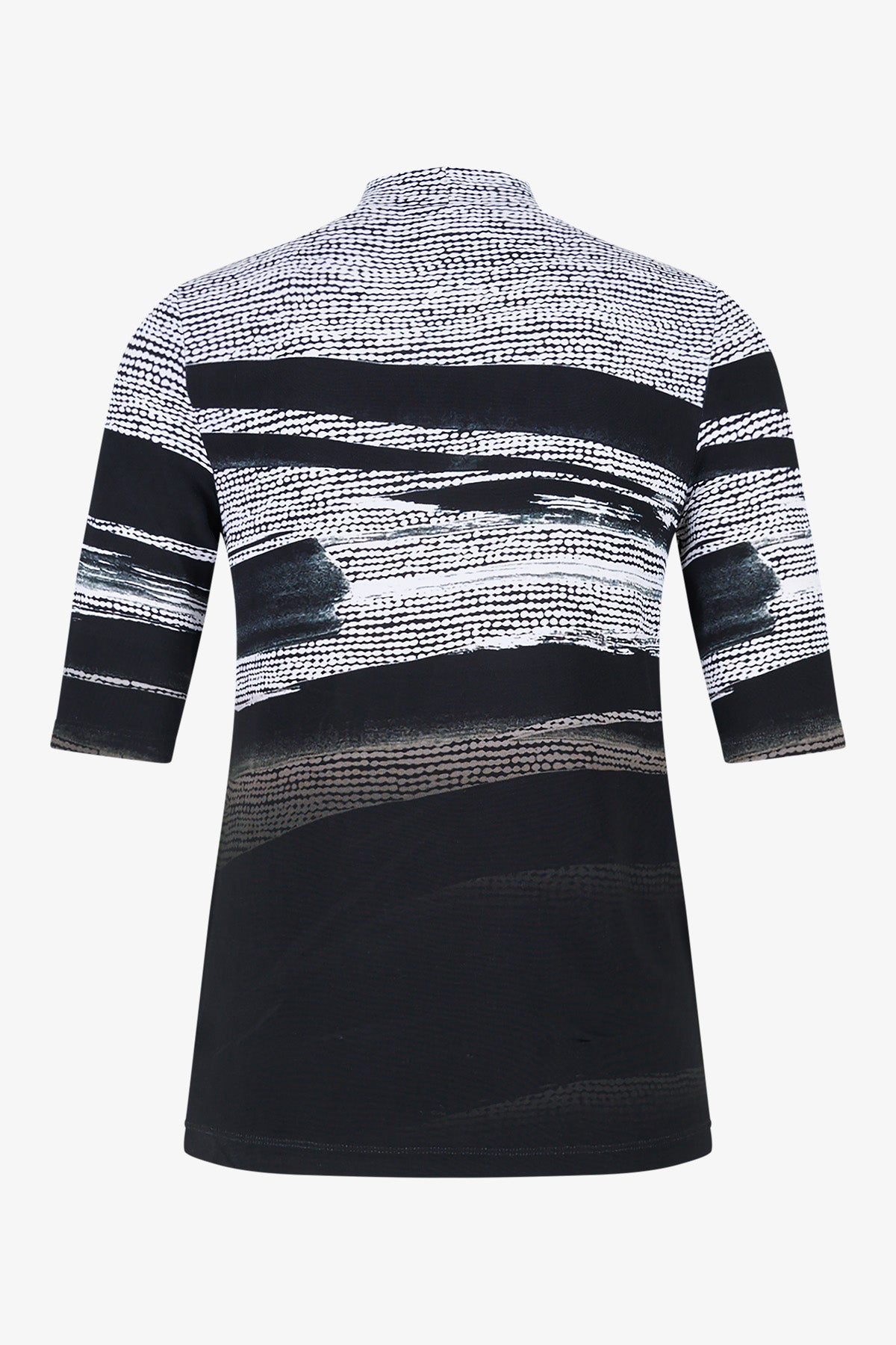 抽象印花高領上衣