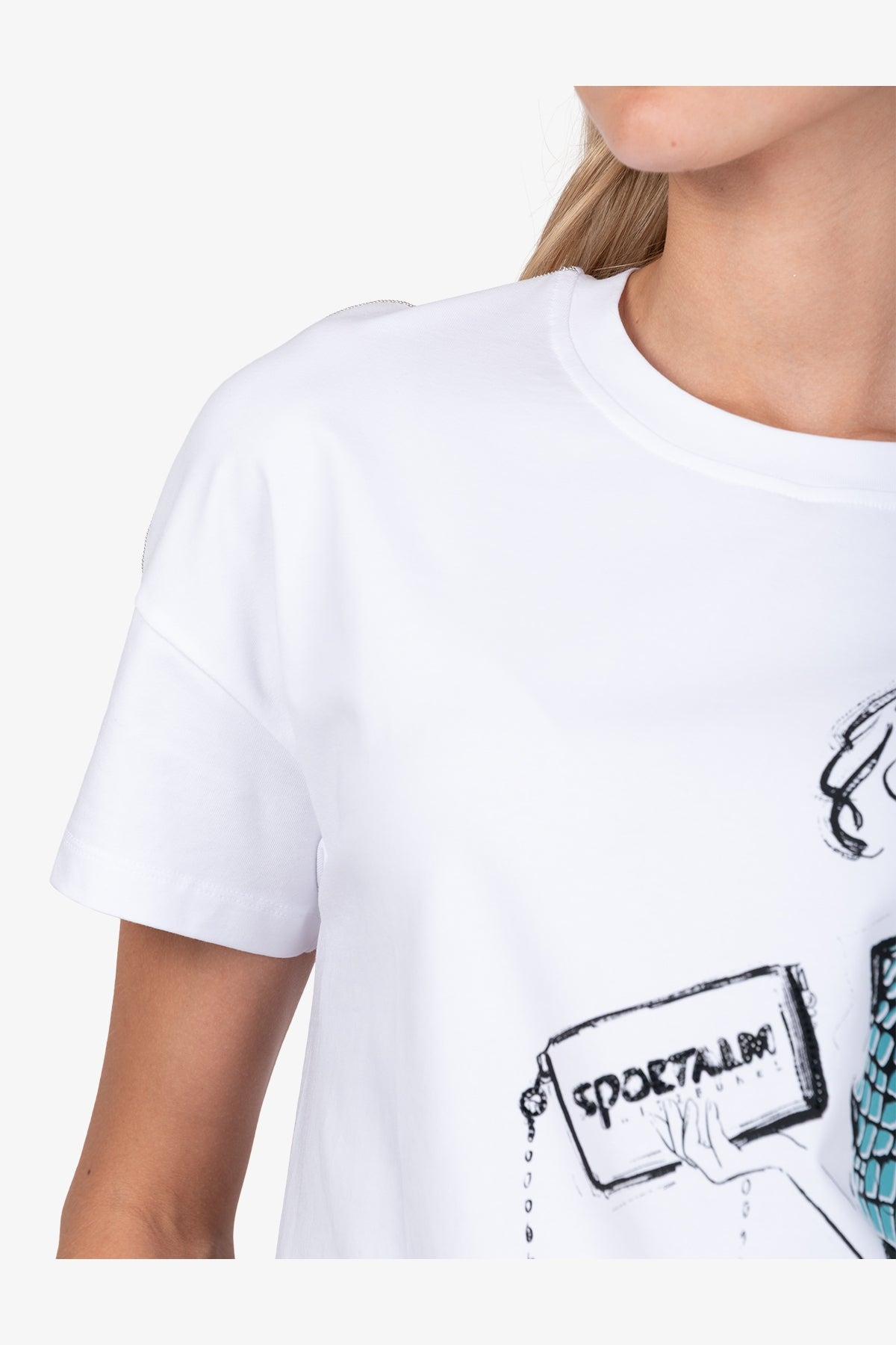 插畫圖案圓領T恤