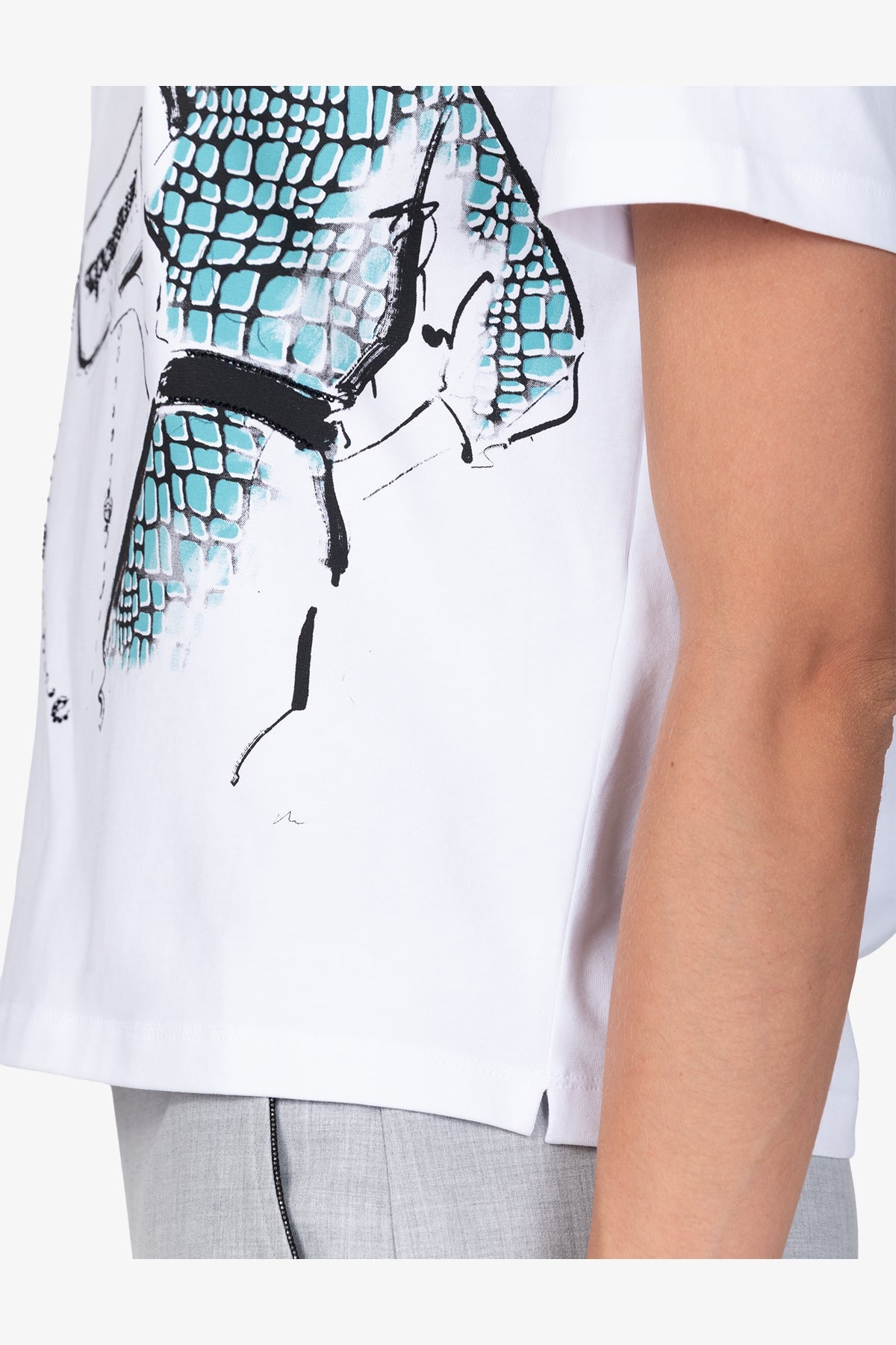 插畫圖案圓領T恤