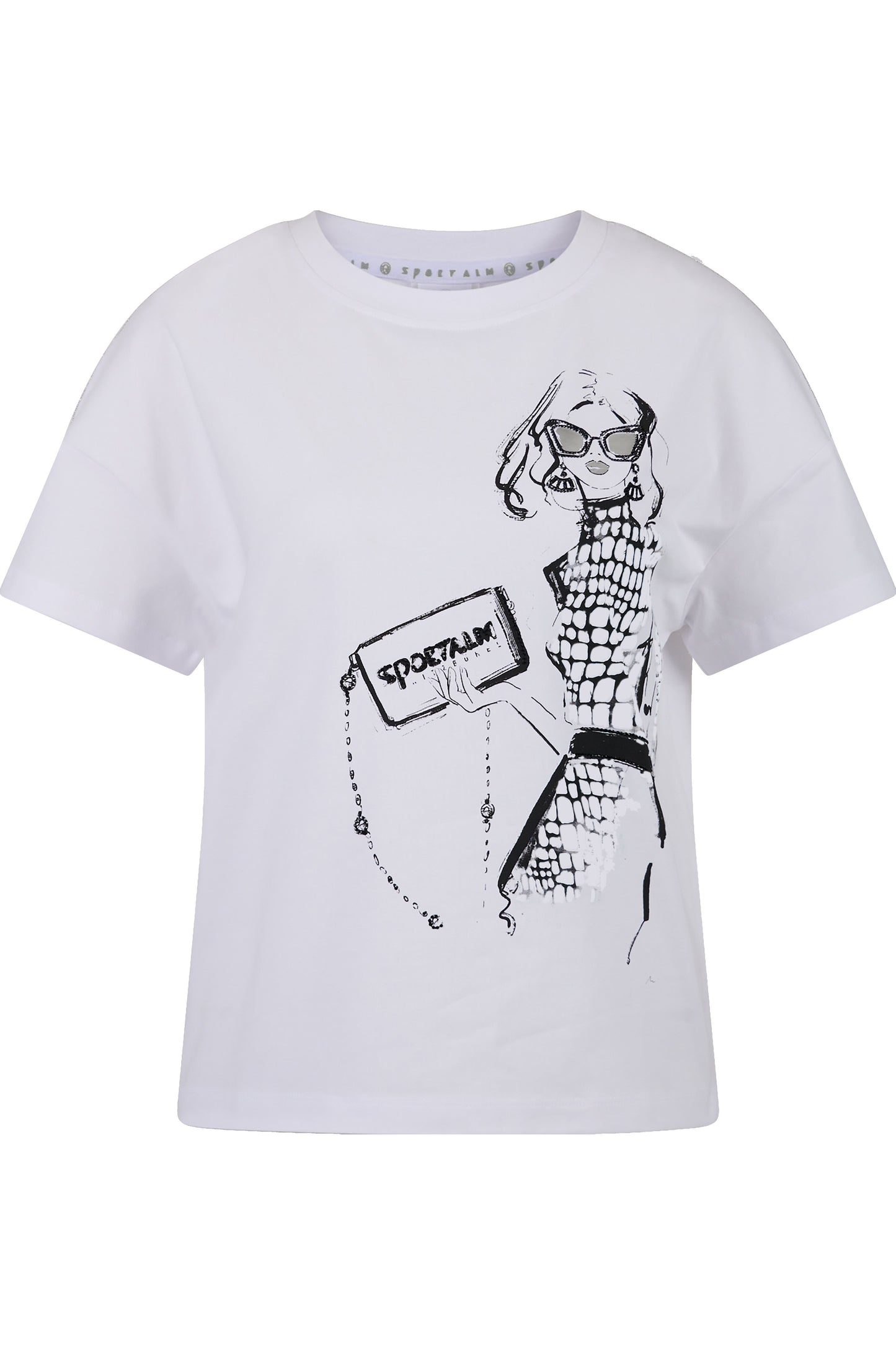 插畫圖案圓領T恤