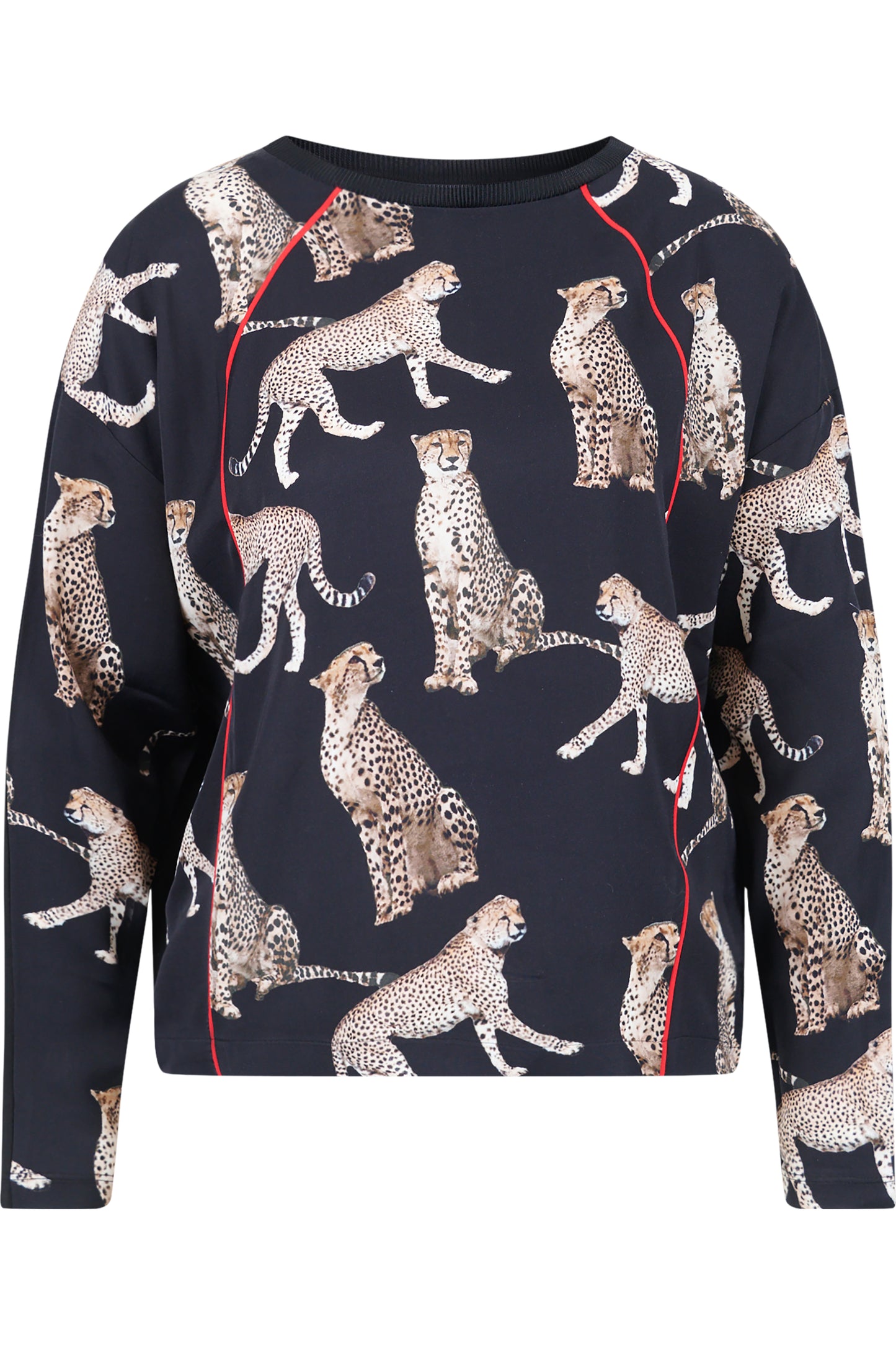 動物印花長袖上衣