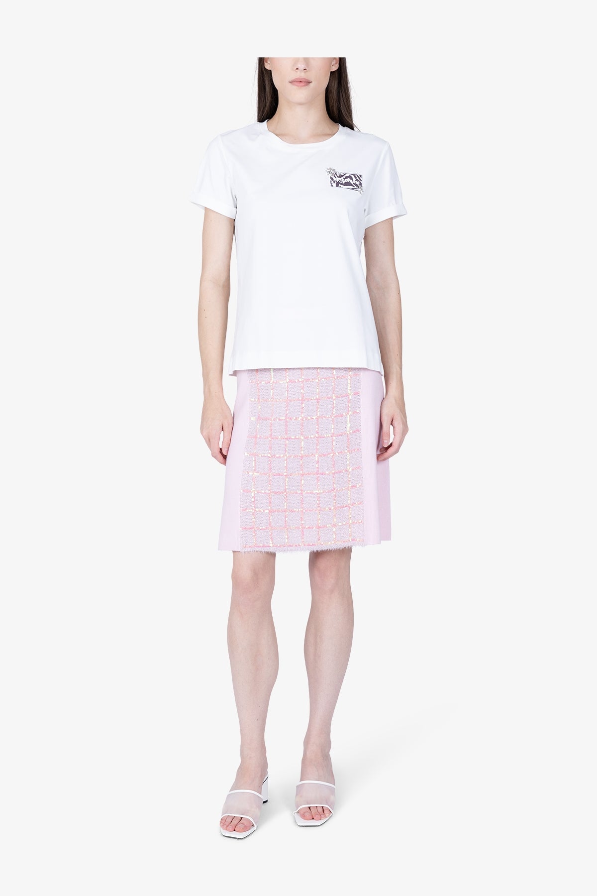 Casual T-shirt with Printed Badge