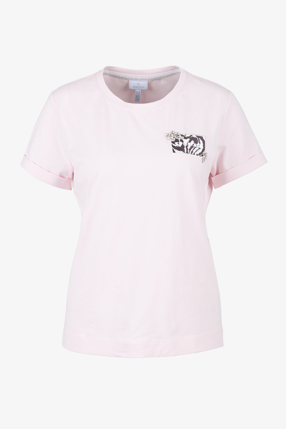 Casual T-shirt with Printed Badge