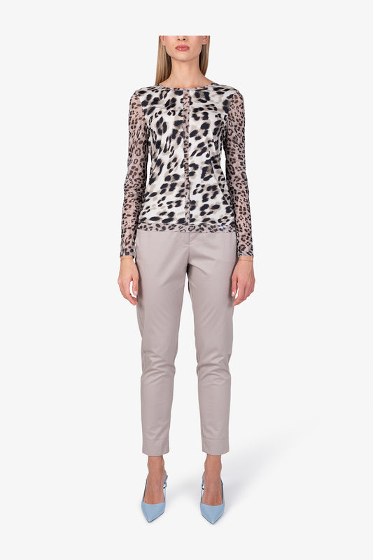 Mesh-Shirt with Leo-Design