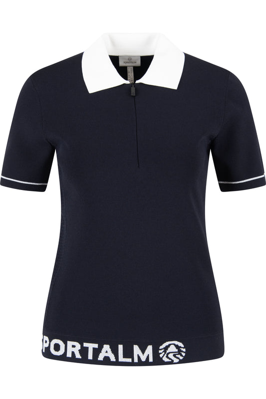 Knitted Polo Shirt with High-quality Viscose