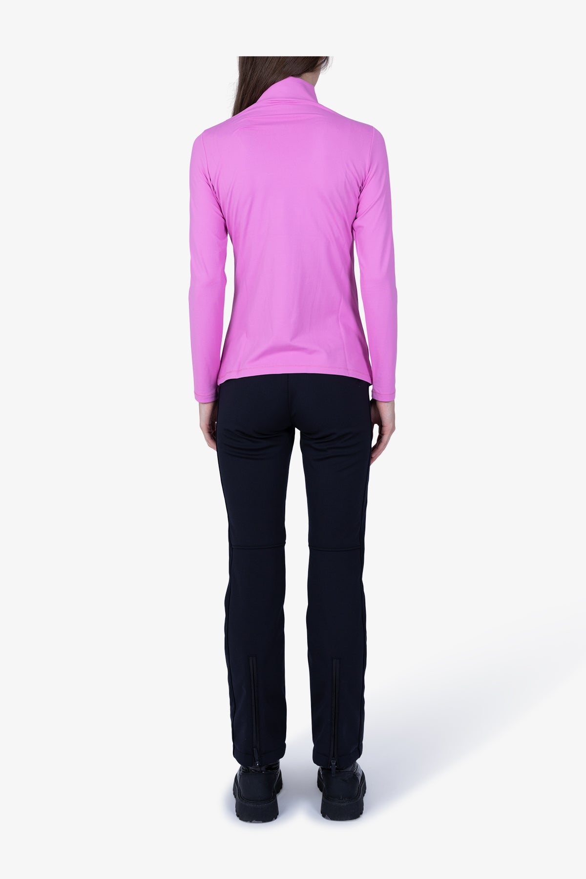 拉鏈立領印花長袖T恤