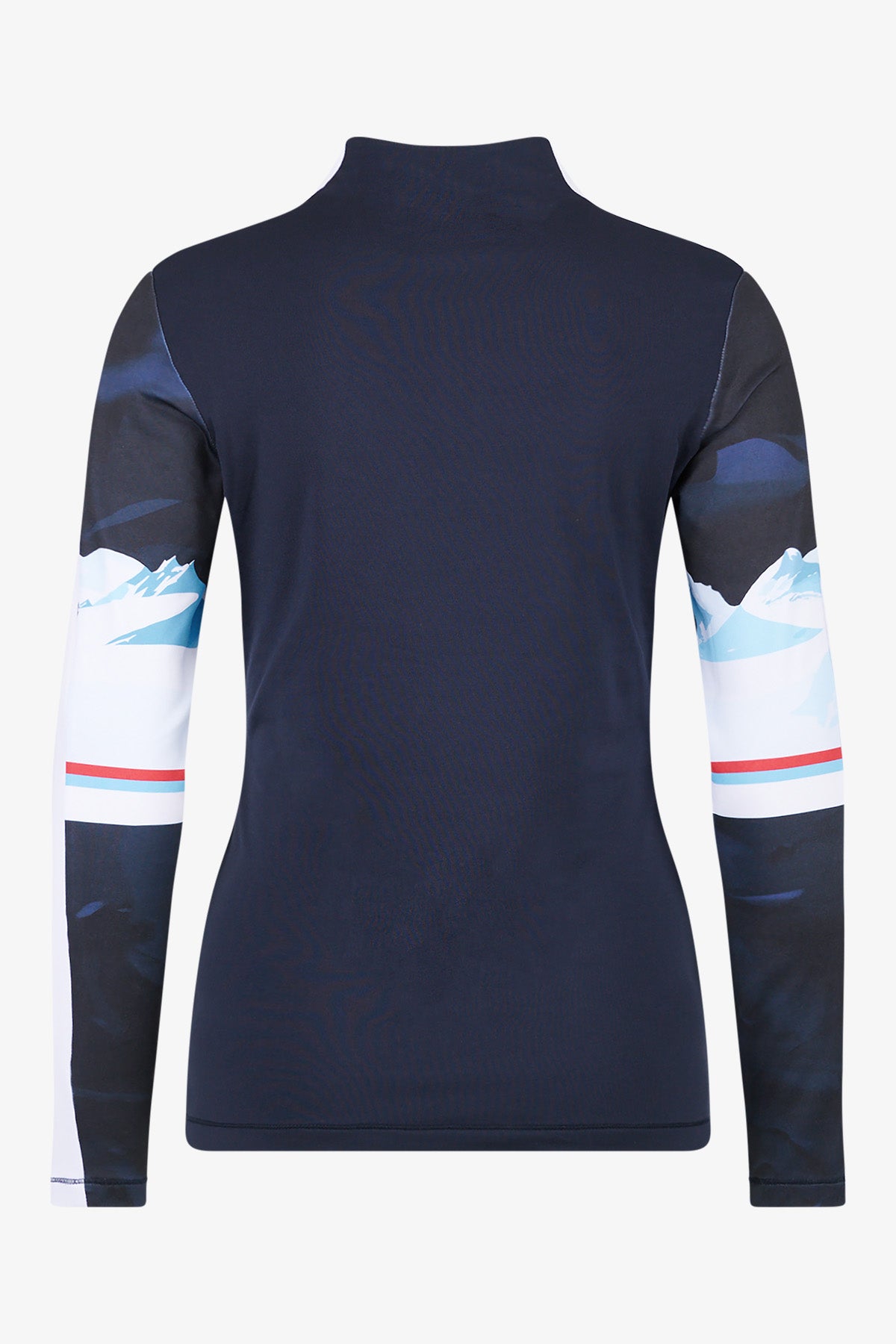 拉鏈立領印花長袖T恤