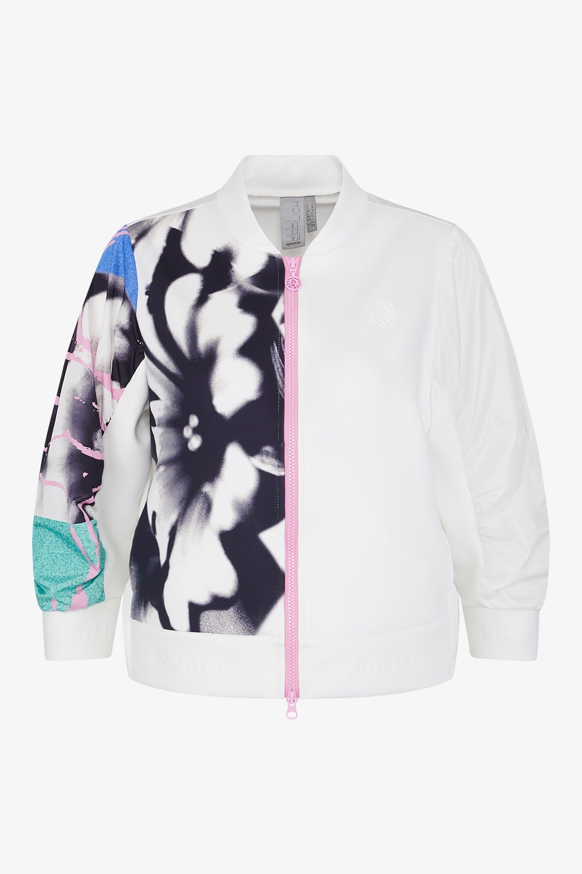 Sweatshirt Jacket with College Collar