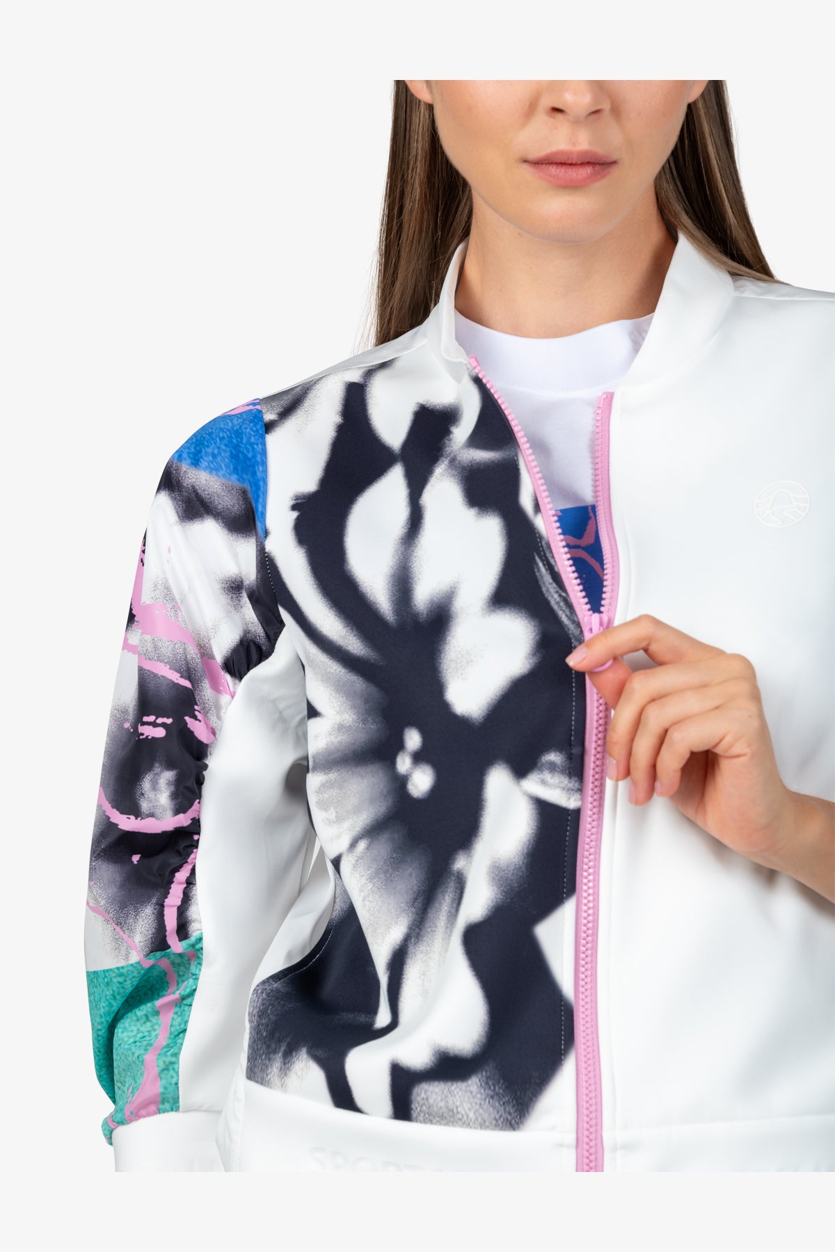 Sweatshirt Jacket with College Collar