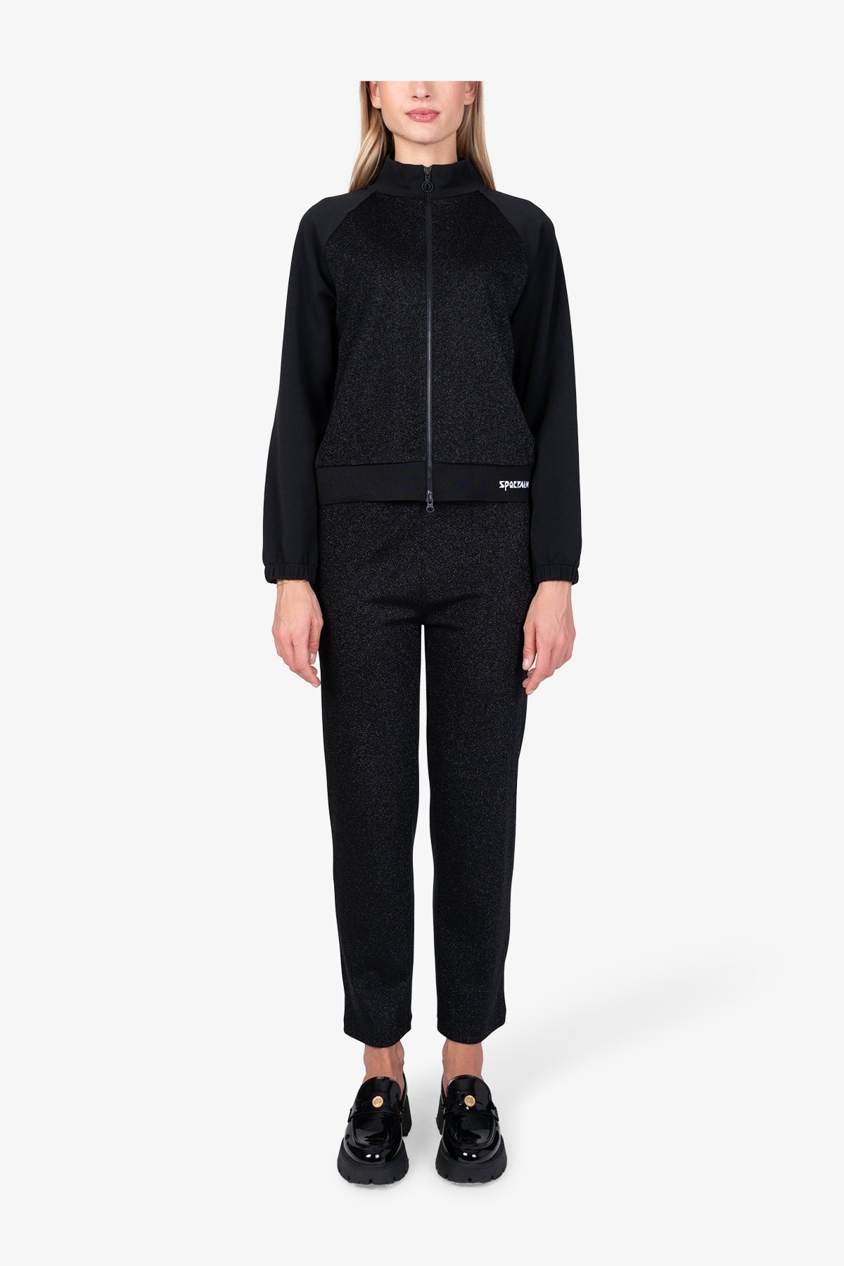 Sweat Jacket with Metallic Effect