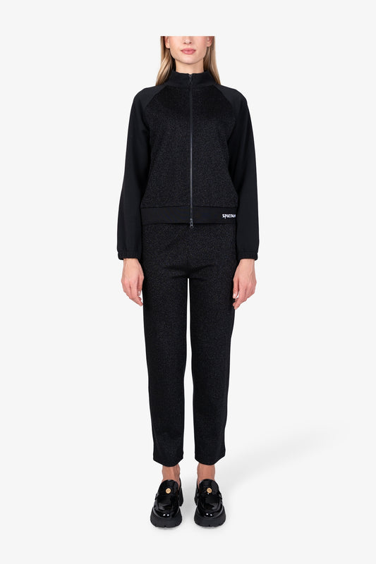 Sweat Jacket with Metallic Effect