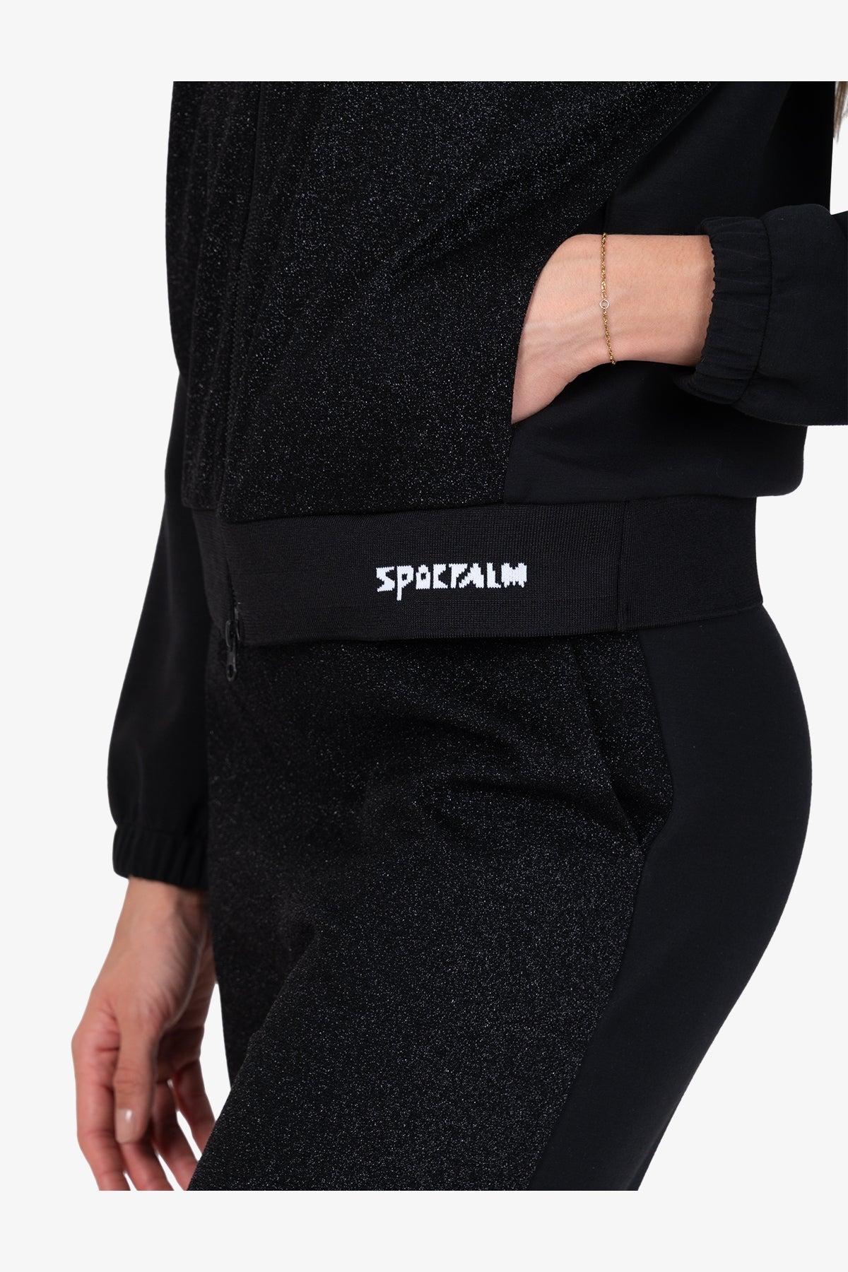 Sweat Jacket with Metallic Effect