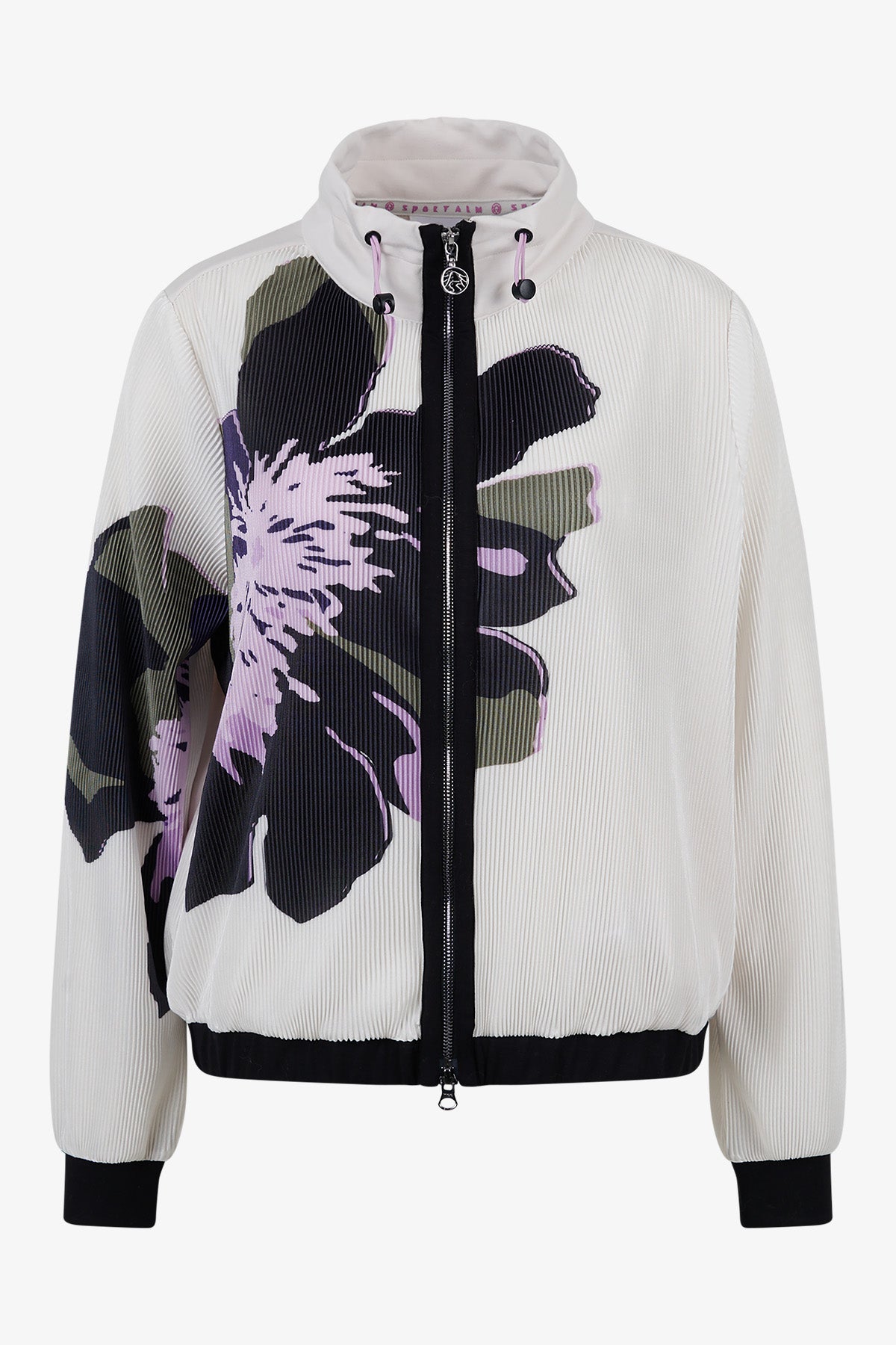 Sweat Jacket with Floral Print