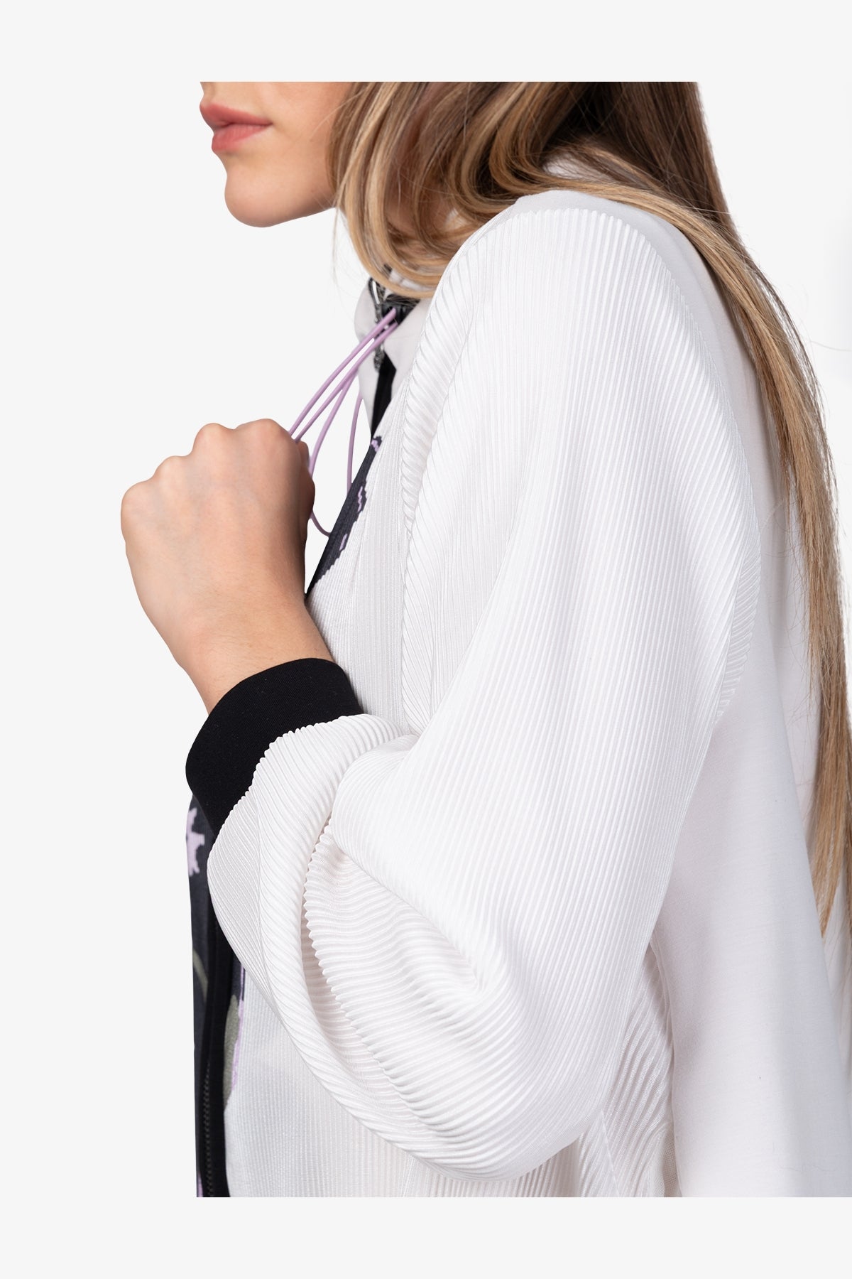 Sweat Jacket with Floral Print