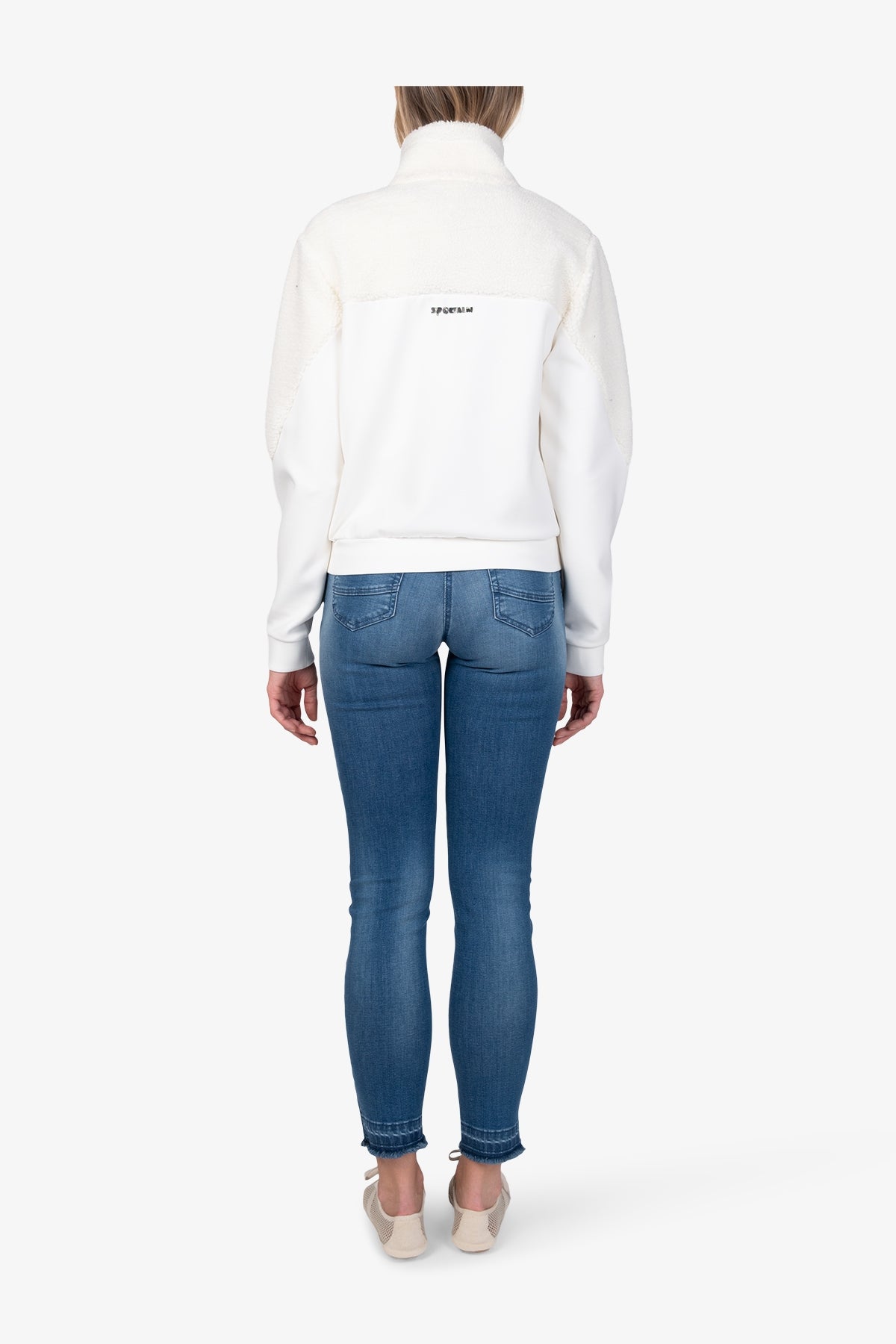 Sweat Jacket with Teddy Fabric