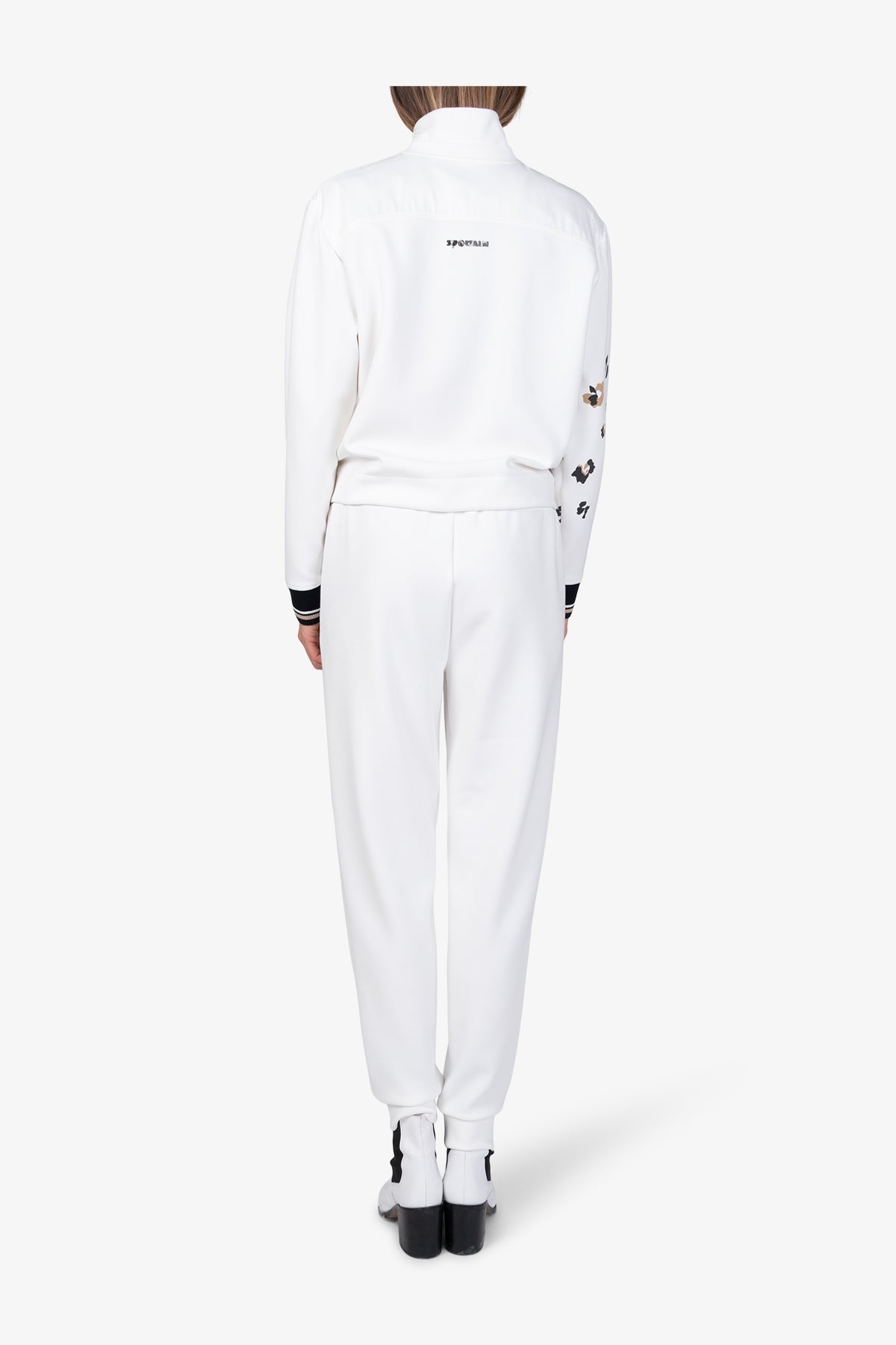 Sweat Jacket with Asymmetric Print