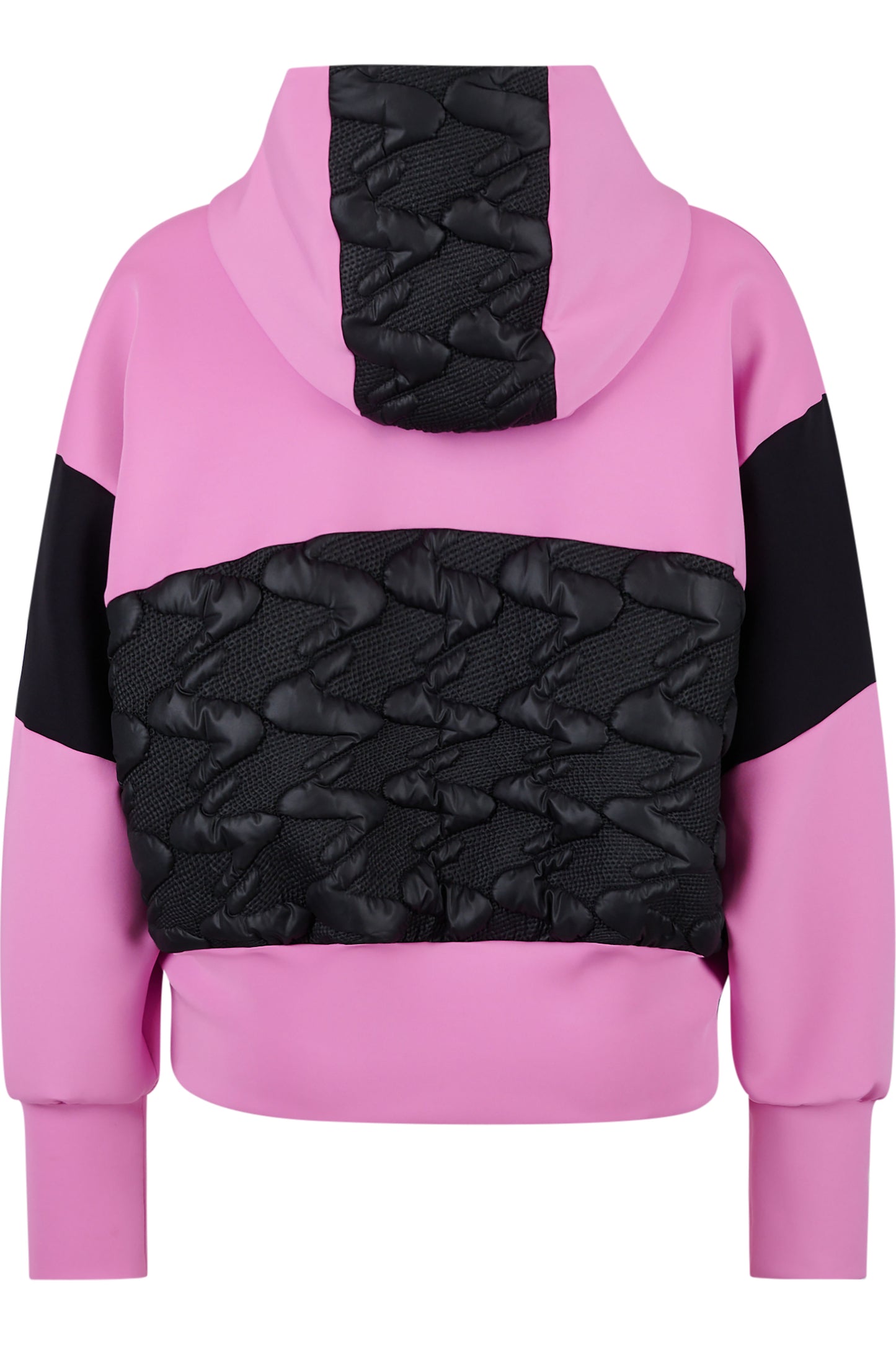 “S"型絎縫圖案連帽衛衣