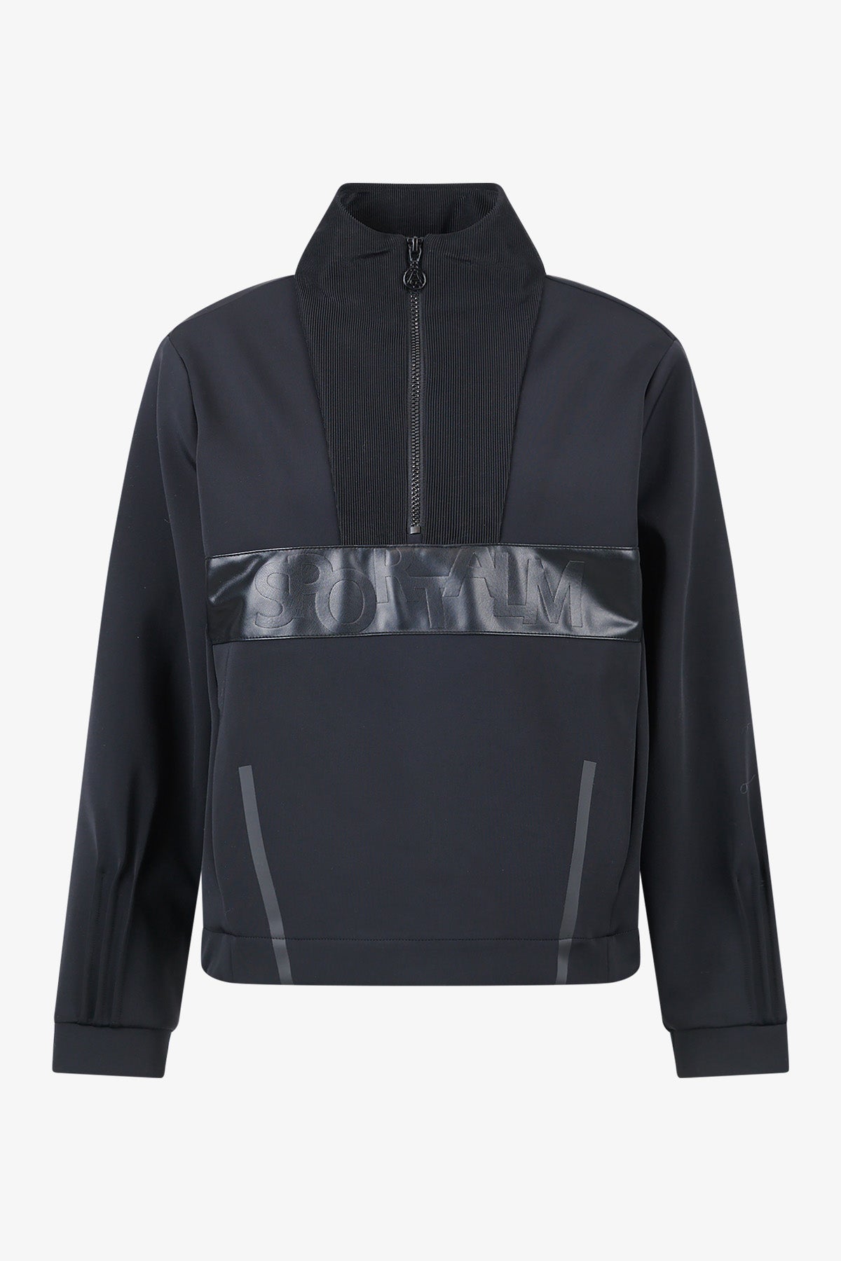 Logo皮革飾邊套頭衫