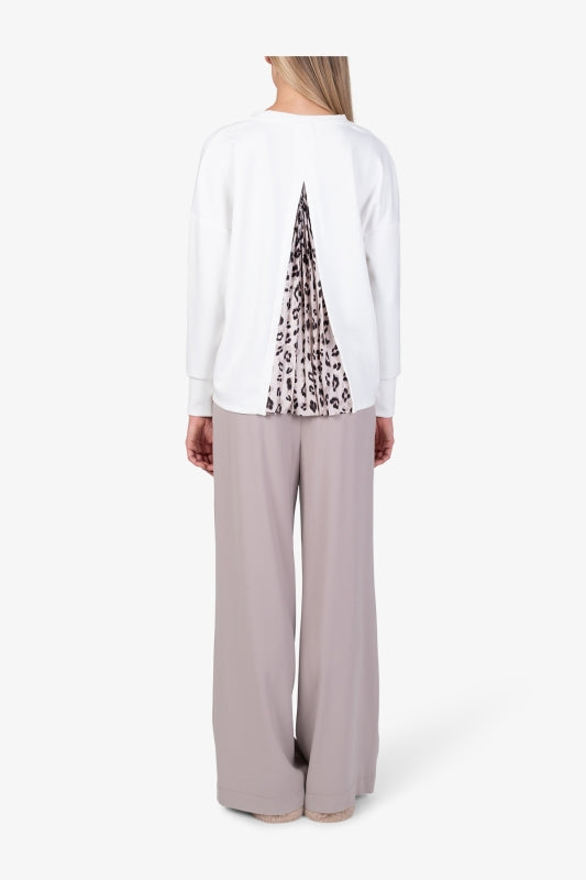 Cotton Sweatshirt with a Printed Design