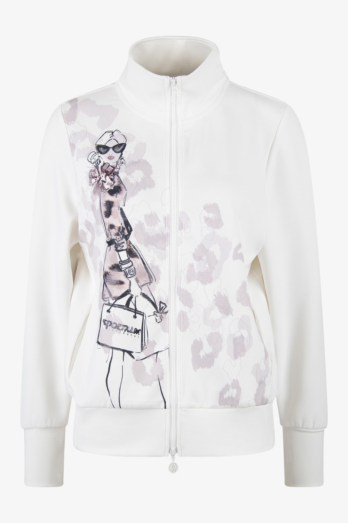 Cotton Sweat Jacket with Print
