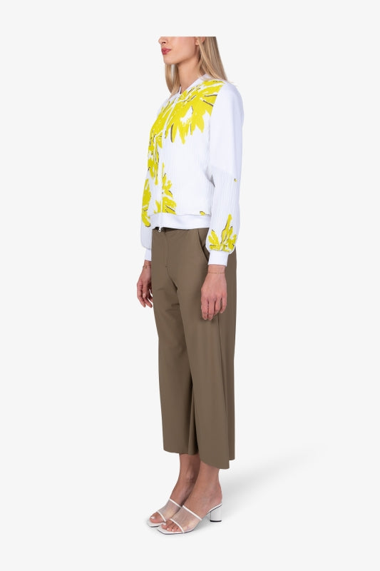Sweat Jacket with Floral Print