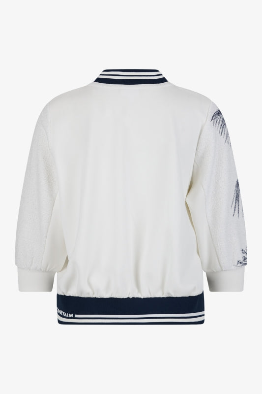 Elegant Blouson Jacket with Cotton