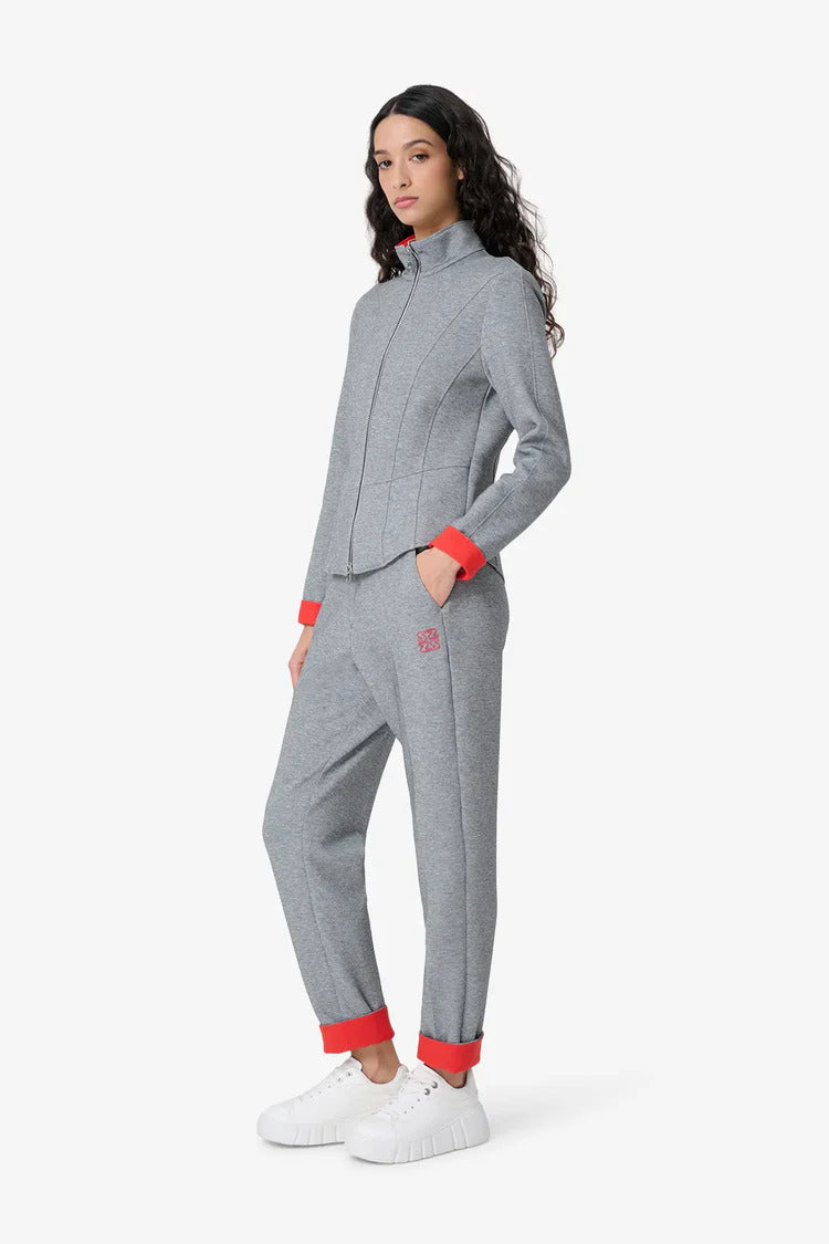 Sweatshirt with Red Accents