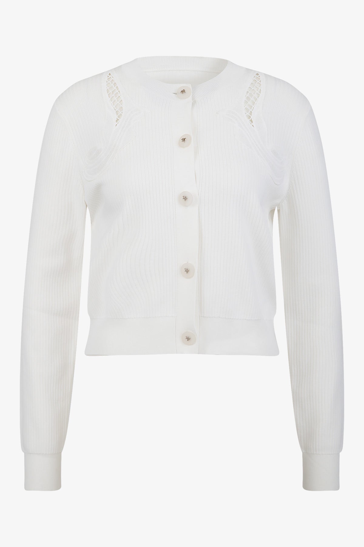 佩斯利刺绣圆领针织开衫