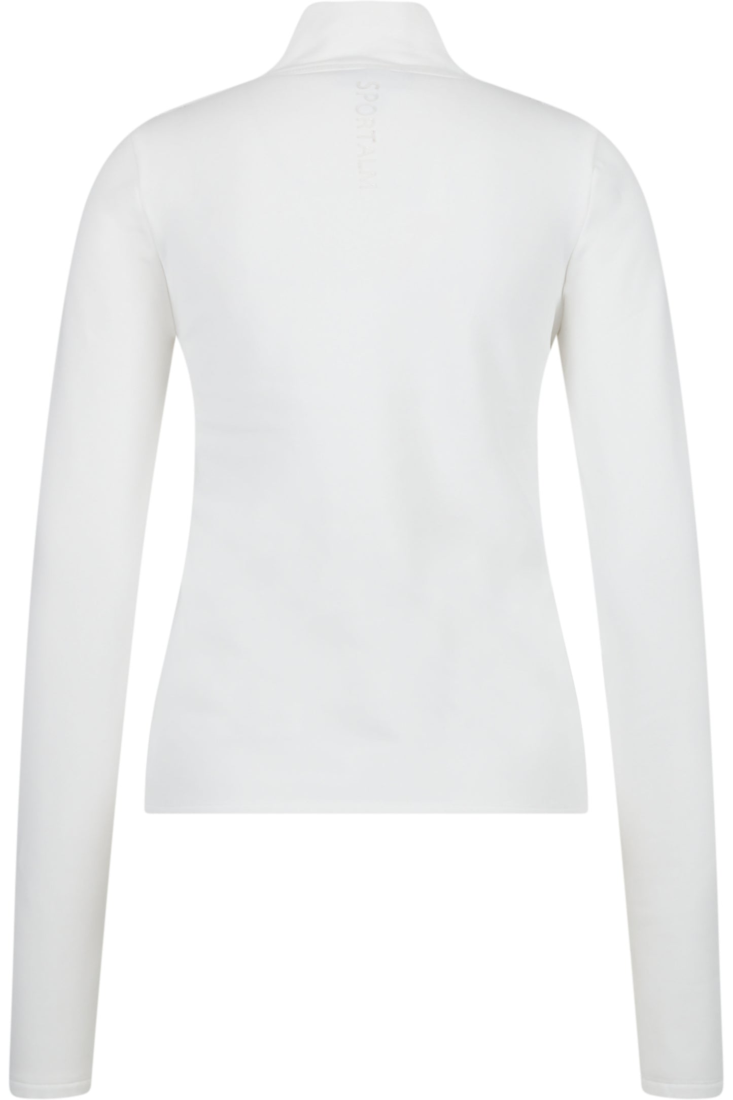 高領提花長袖T恤