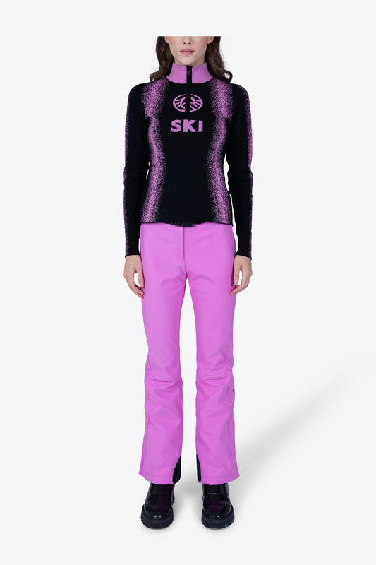 Two-color Knit Pullover