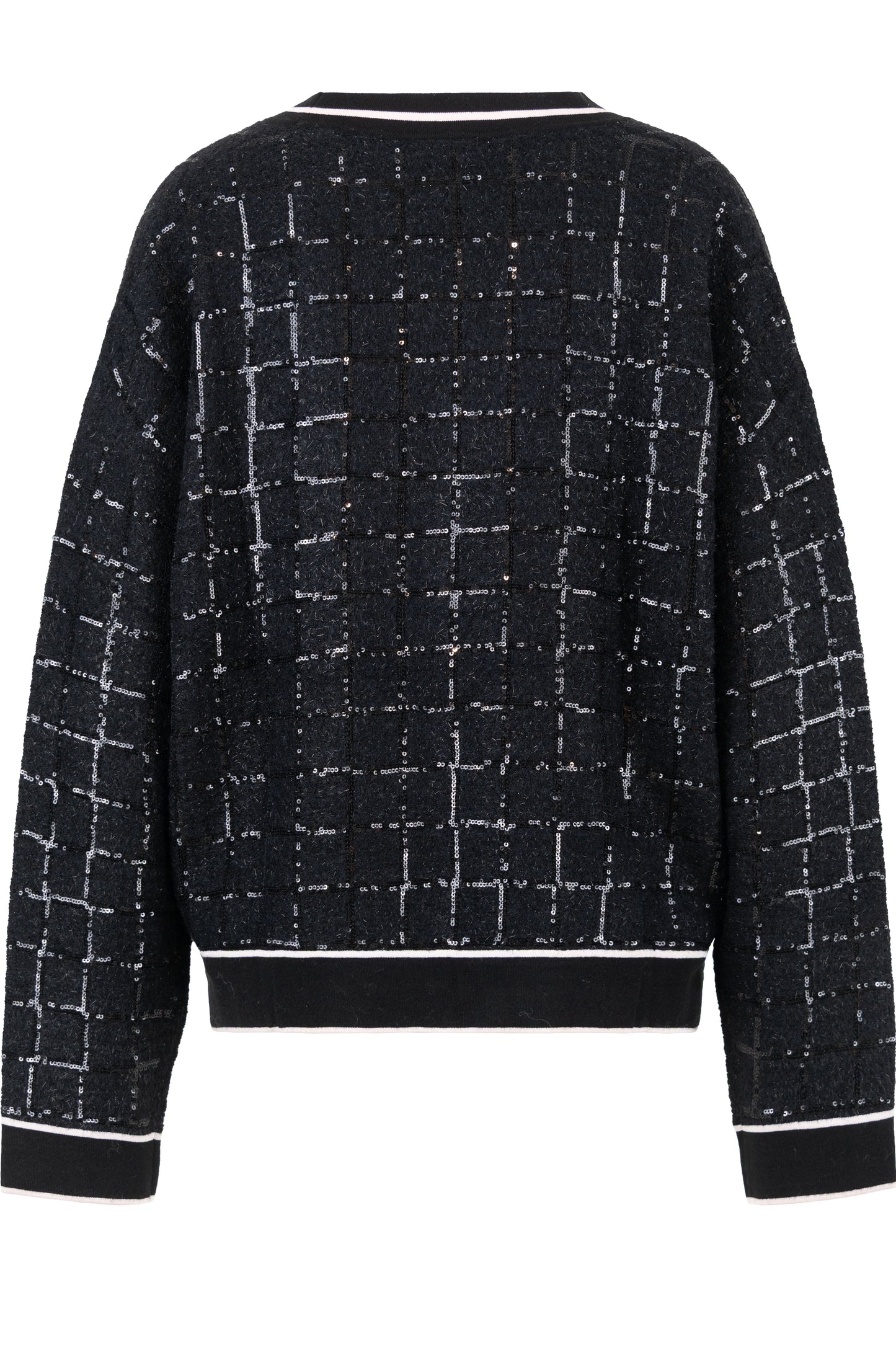 Fancy Wool Knit Jacket with Lurex Yarn