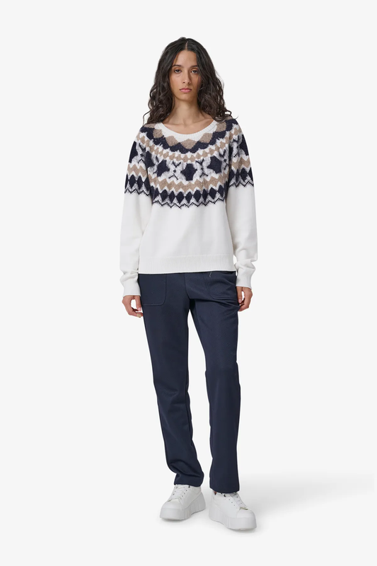 Knit Pullover with 3D Fair Isle Effect