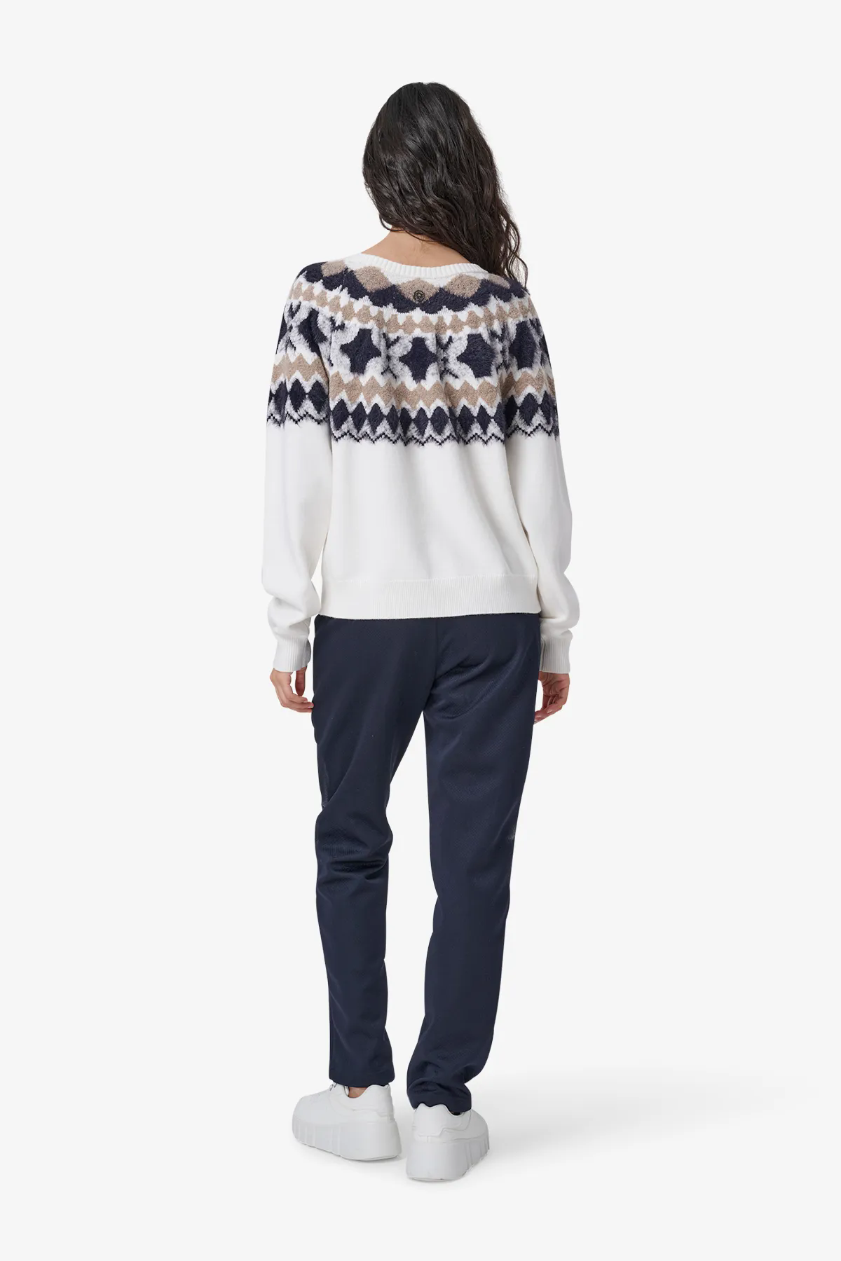 Knit Pullover with 3D Fair Isle Effect