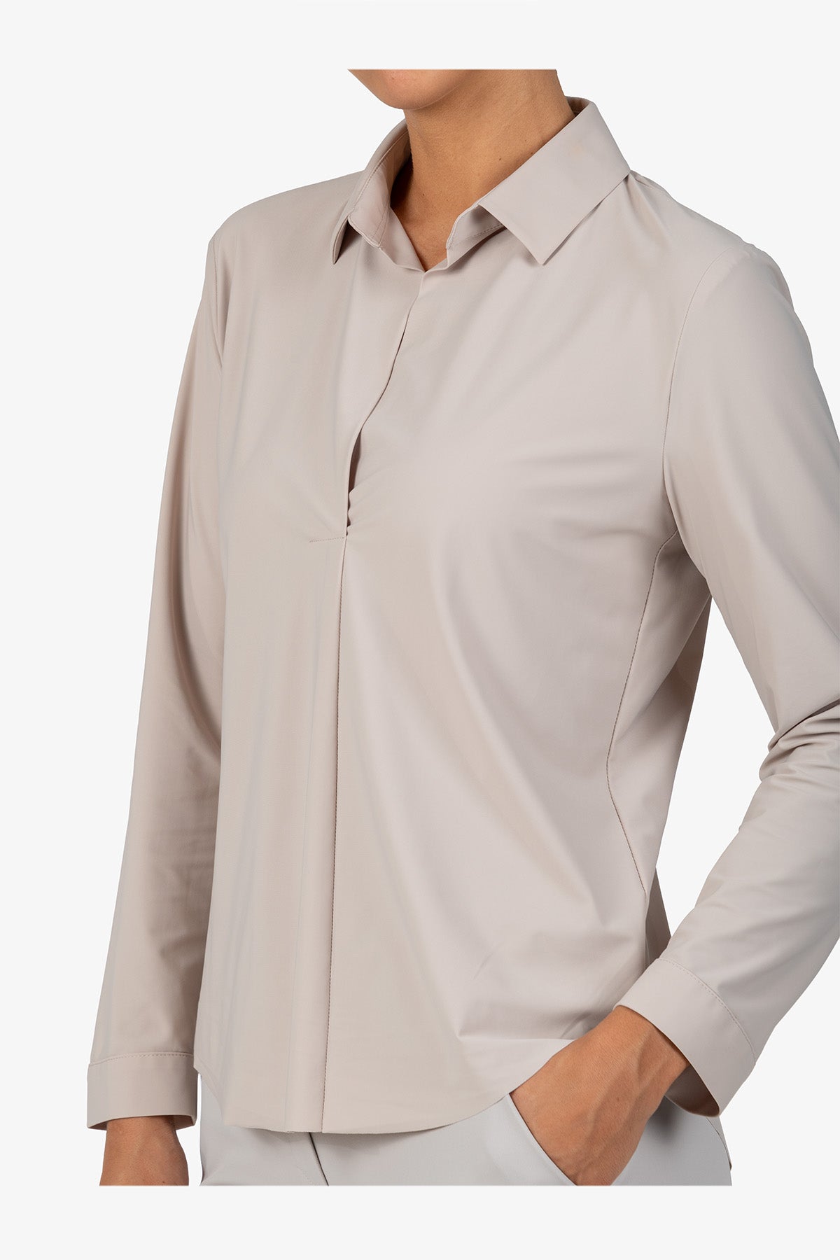 衬衫领套头衬衫